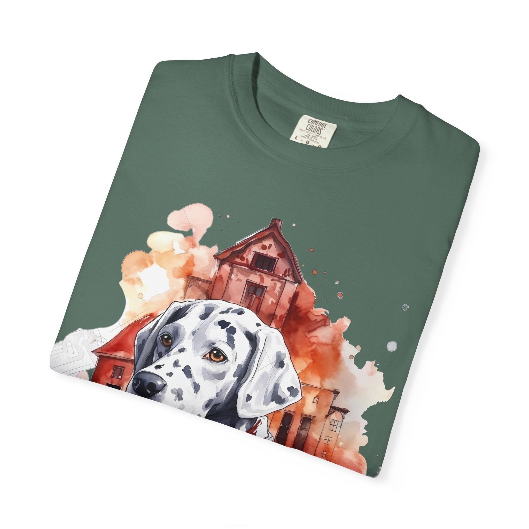 Firehouse Guardian Dalmatian Tee – Unisex Hero Dog Graphic T-Shirt