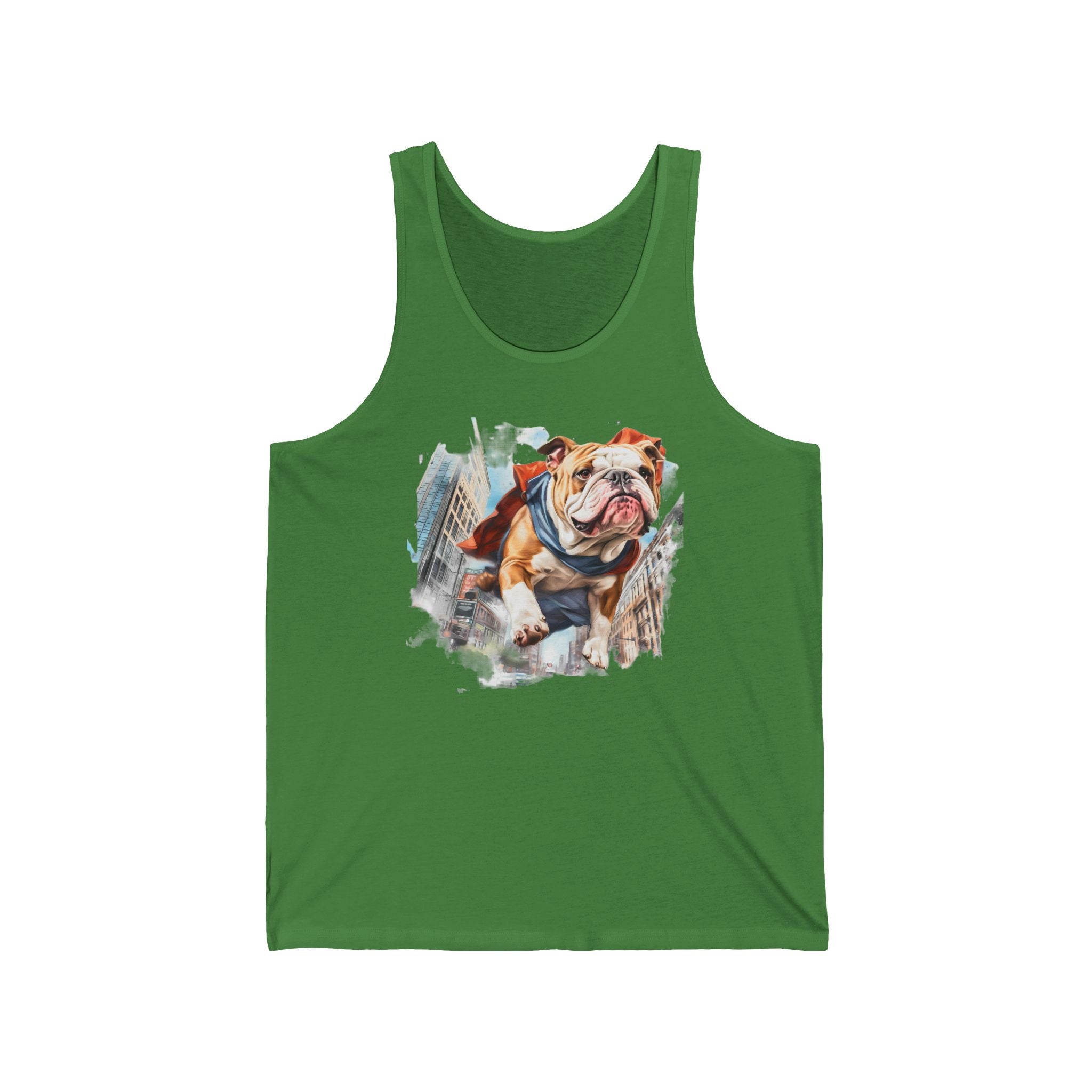 46 Tank - Superhero English Bulldog | Flying Bulldog City Tank Top
