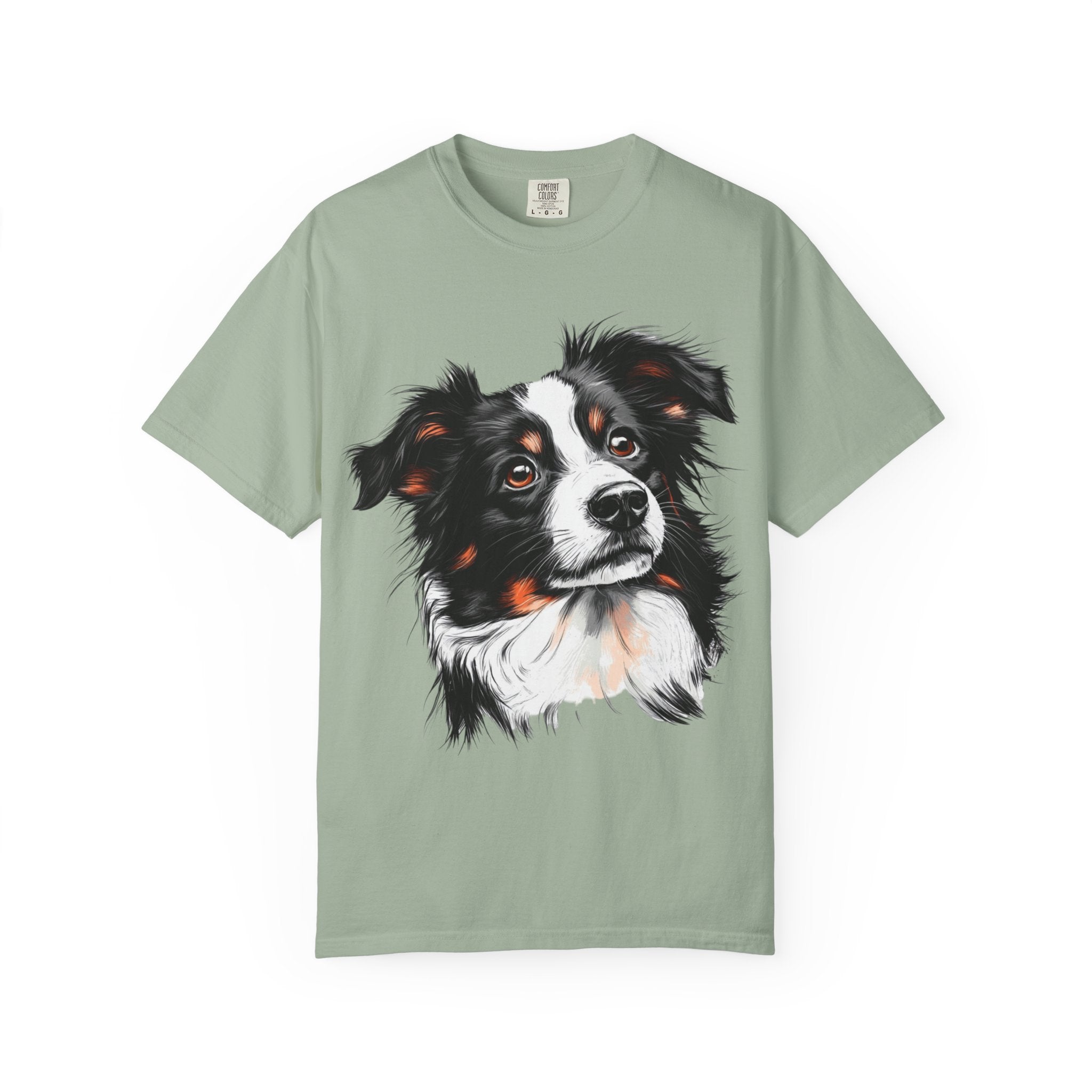 Tri-Color Border Collie Portrait Tee – Unisex Dog Lover T-Shirt