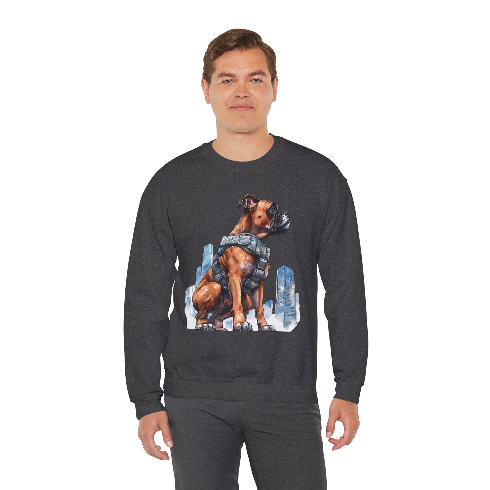11 Sweatshirt - Hero Boxer Dog City Guardian Sweatshirt