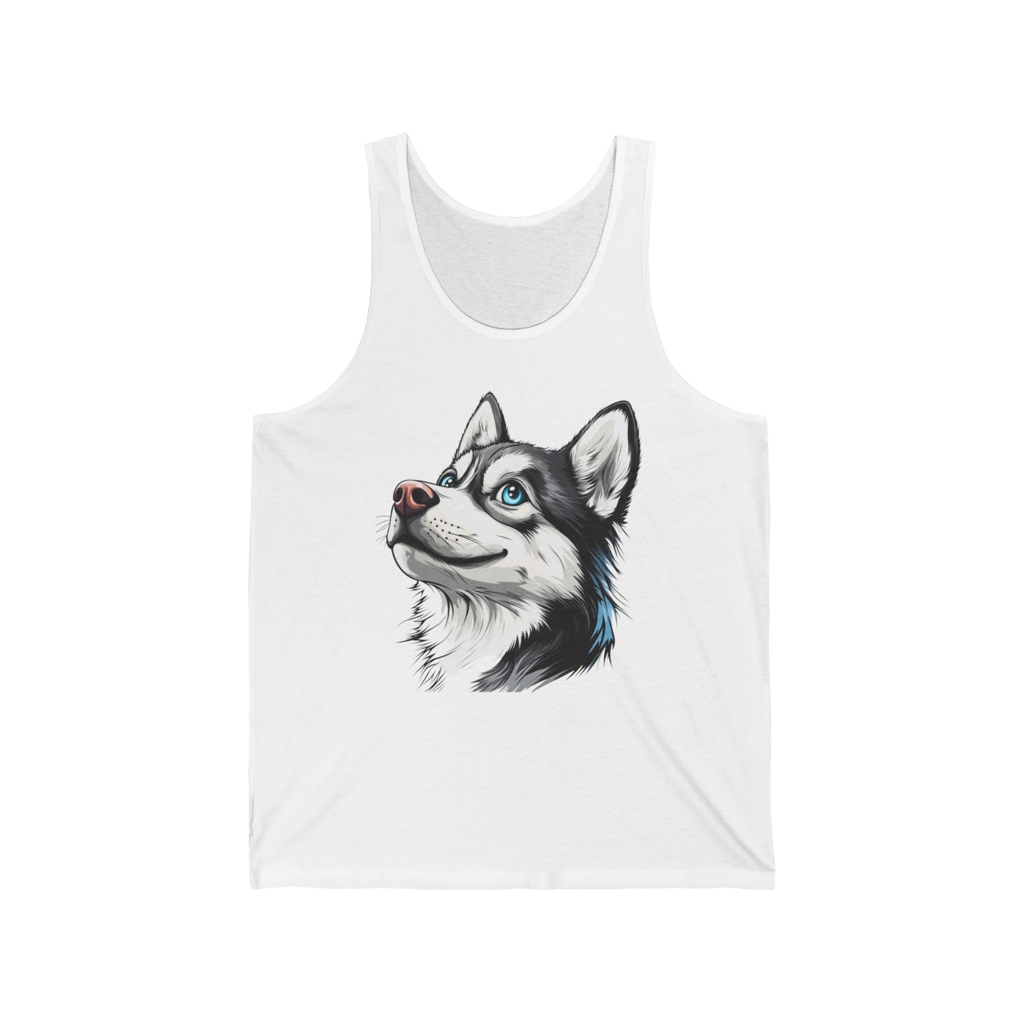 27 Tank - Siberian Husky Portrait | Blue-Eyed Husky Dog Tank Top