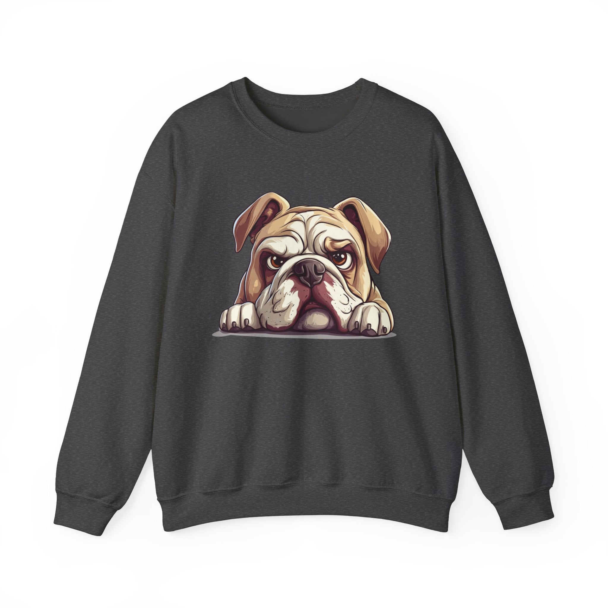 40 Sweatshirt -Grumpy Bulldog Sweatshirt | Funny Dog Lover Crewneck | English Bulldog Graphic Sweatshirt | Cute Lazy Dog Gift | Wildsyde Apparel