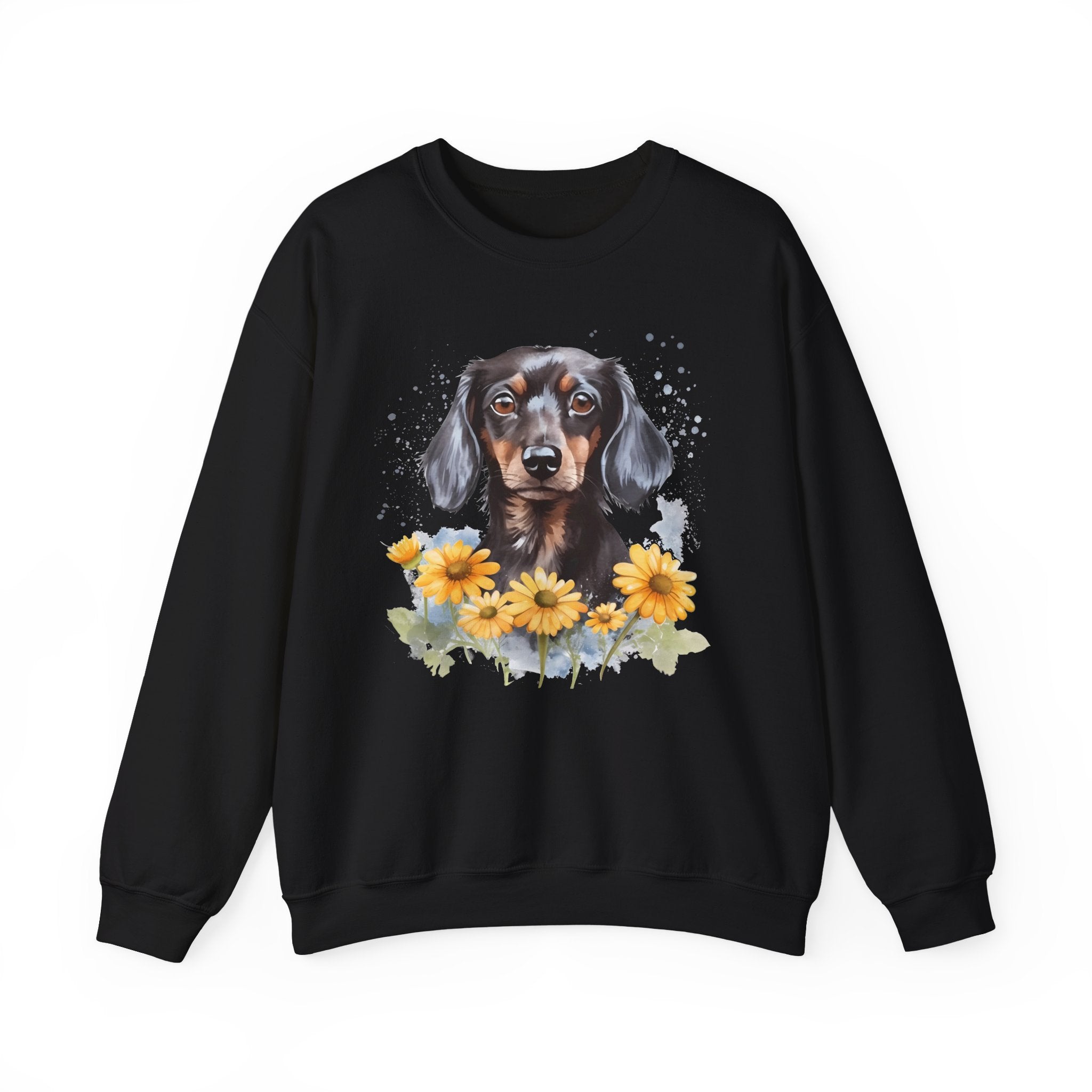 38 Sweatshirt - Dachshund Floral Sweatshirt | Wiener Dog Crewneck | Doxie Graphic Sweatshirt | Cute Dog Lover Gift | Wildsyde Apparel