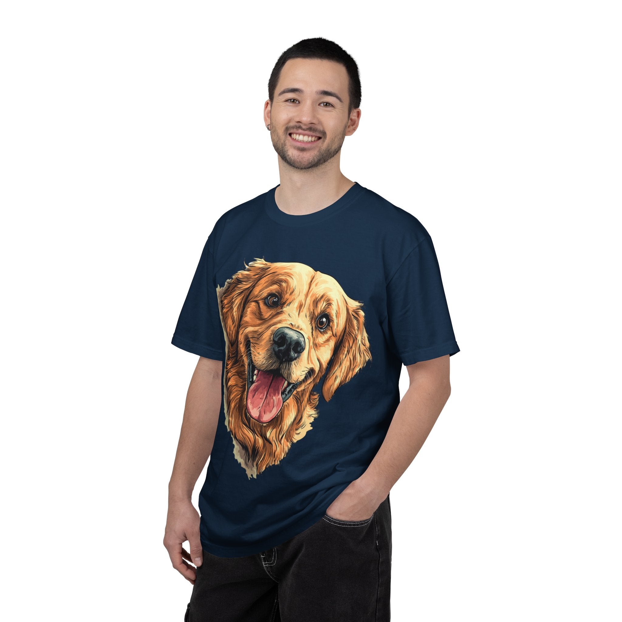 Golden Joy Retriever Portrait Tee – Unisex Dog Lover Graphic T-Shirt