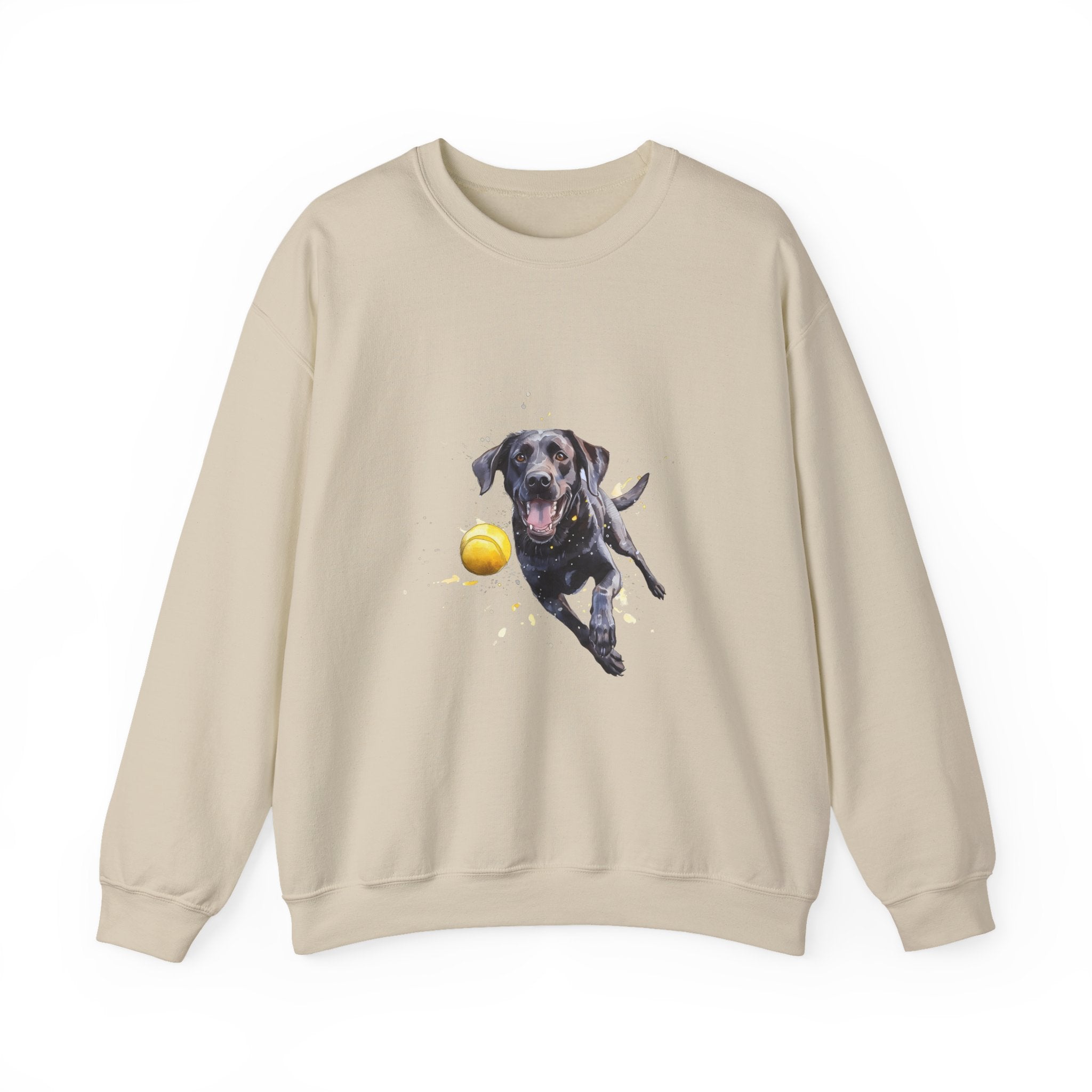 1 Sweatshirt - Black Labrador Retriever Fetch Dog Sweatshirt