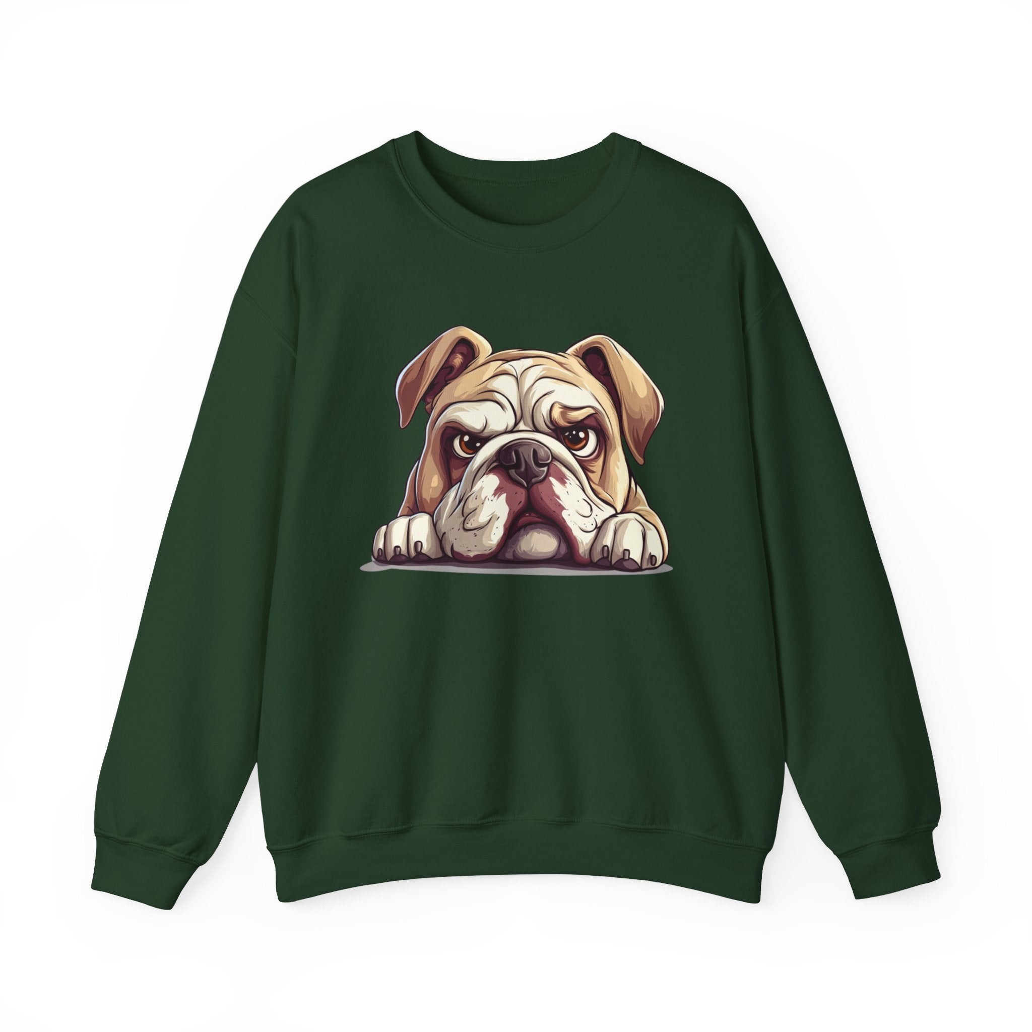 40 Sweatshirt -Grumpy Bulldog Sweatshirt | Funny Dog Lover Crewneck | English Bulldog Graphic Sweatshirt | Cute Lazy Dog Gift | Wildsyde Apparel