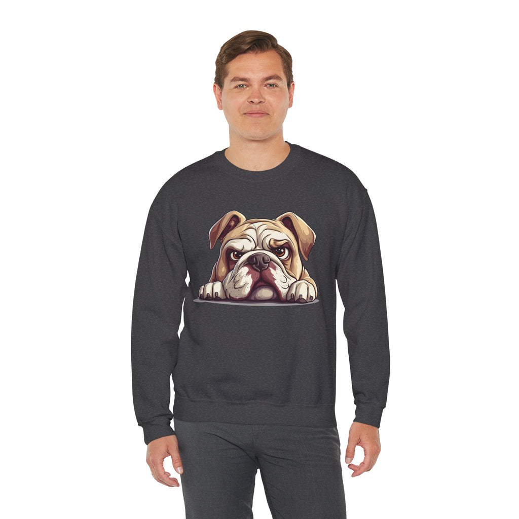40 Sweatshirt -Grumpy Bulldog Sweatshirt | Funny Dog Lover Crewneck | English Bulldog Graphic Sweatshirt | Cute Lazy Dog Gift | Wildsyde Apparel