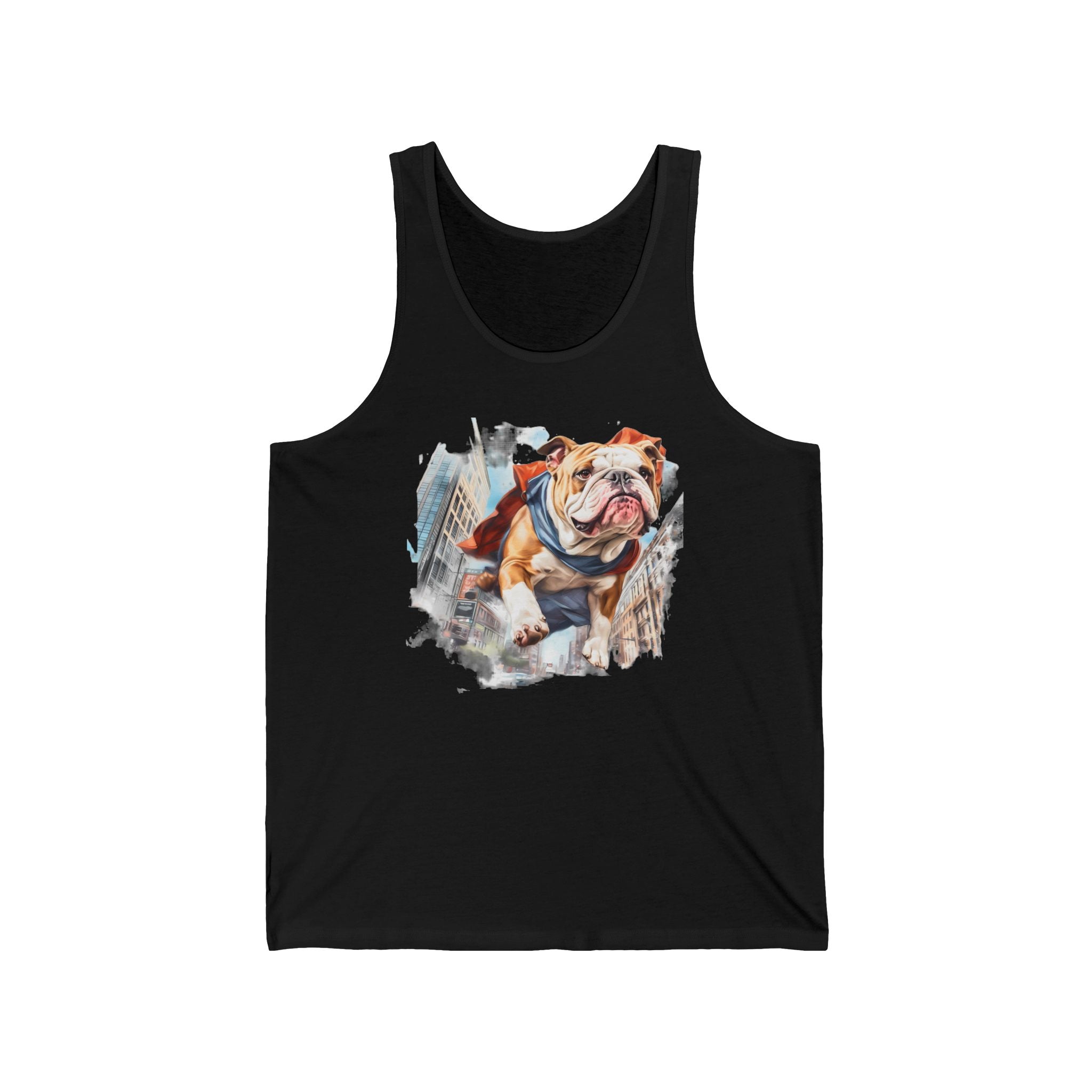 46 Tank - Superhero English Bulldog | Flying Bulldog City Tank Top
