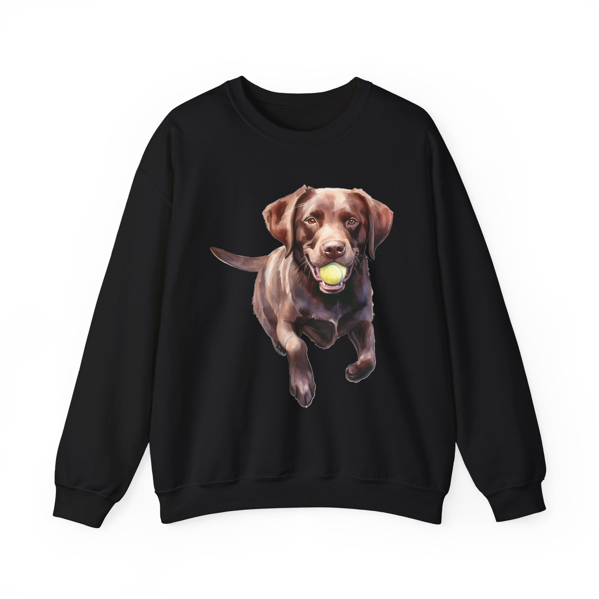 18 Sweatshirt - Chocolate Labrador Retriever Fetch Dog Sweatshirt
