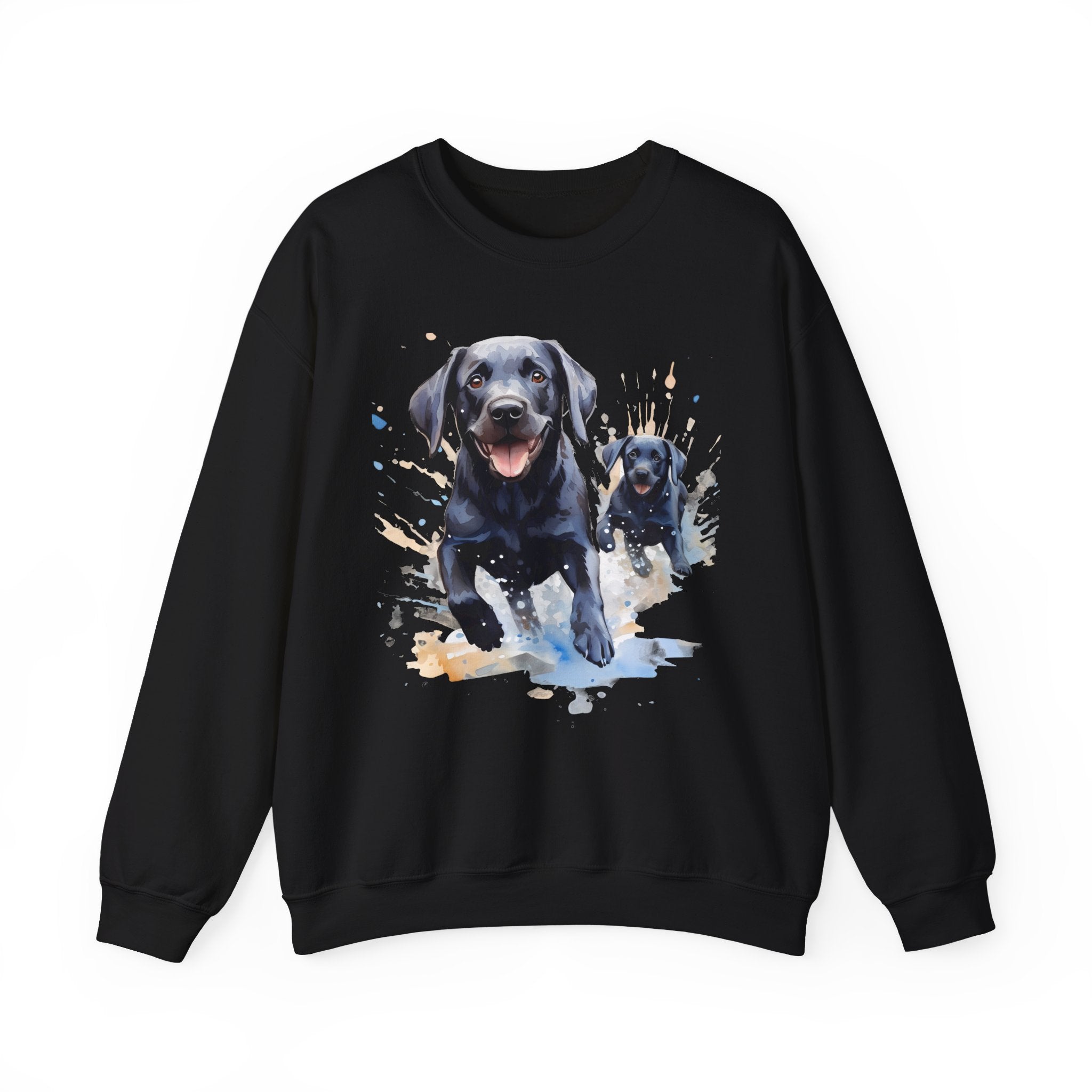 2 Sweatshirt - Black Labrador Retriever Puppy & Dog Sweatshirt
