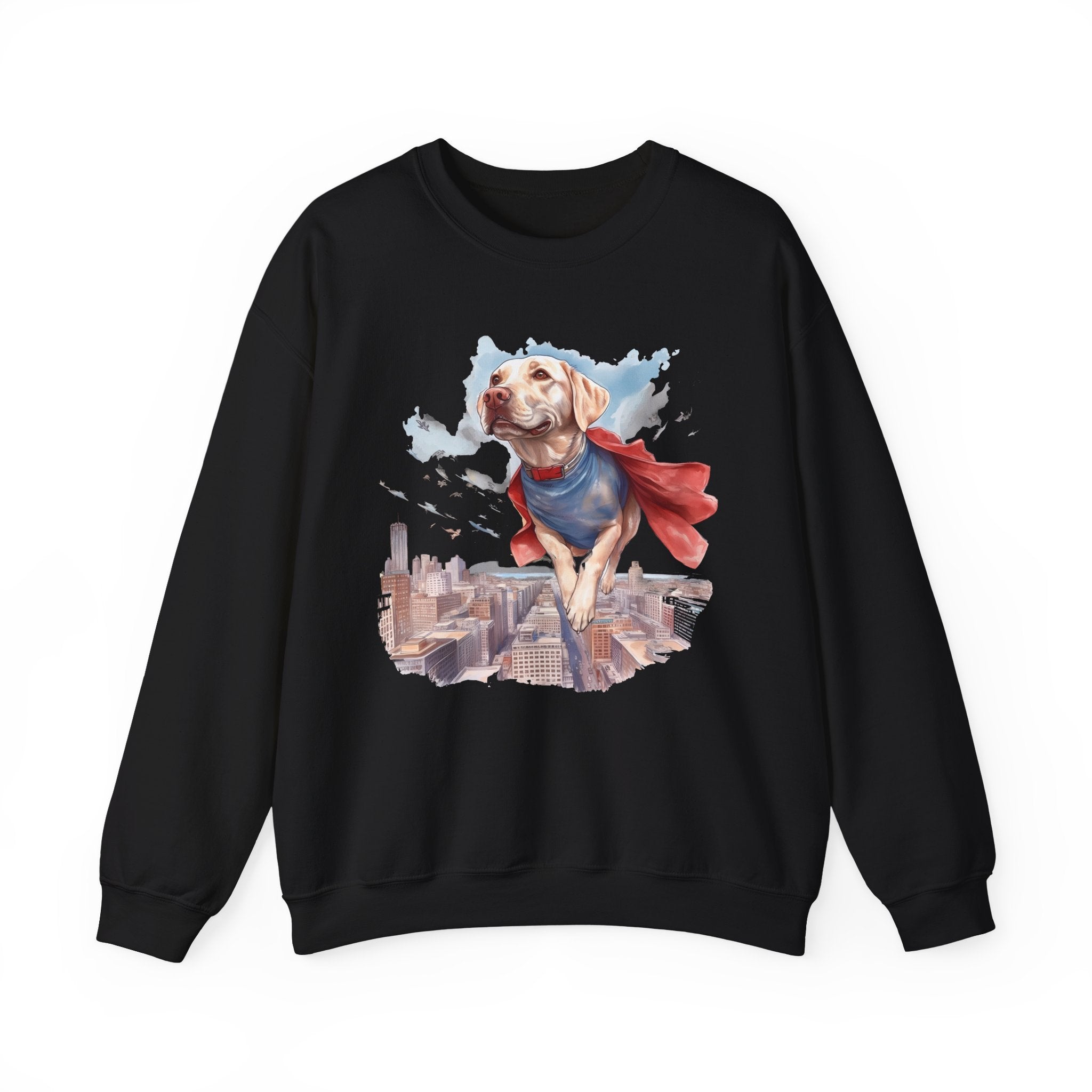 14 Sweatshirt - Superhero Yellow Labrador City Guardian Sweatshirt