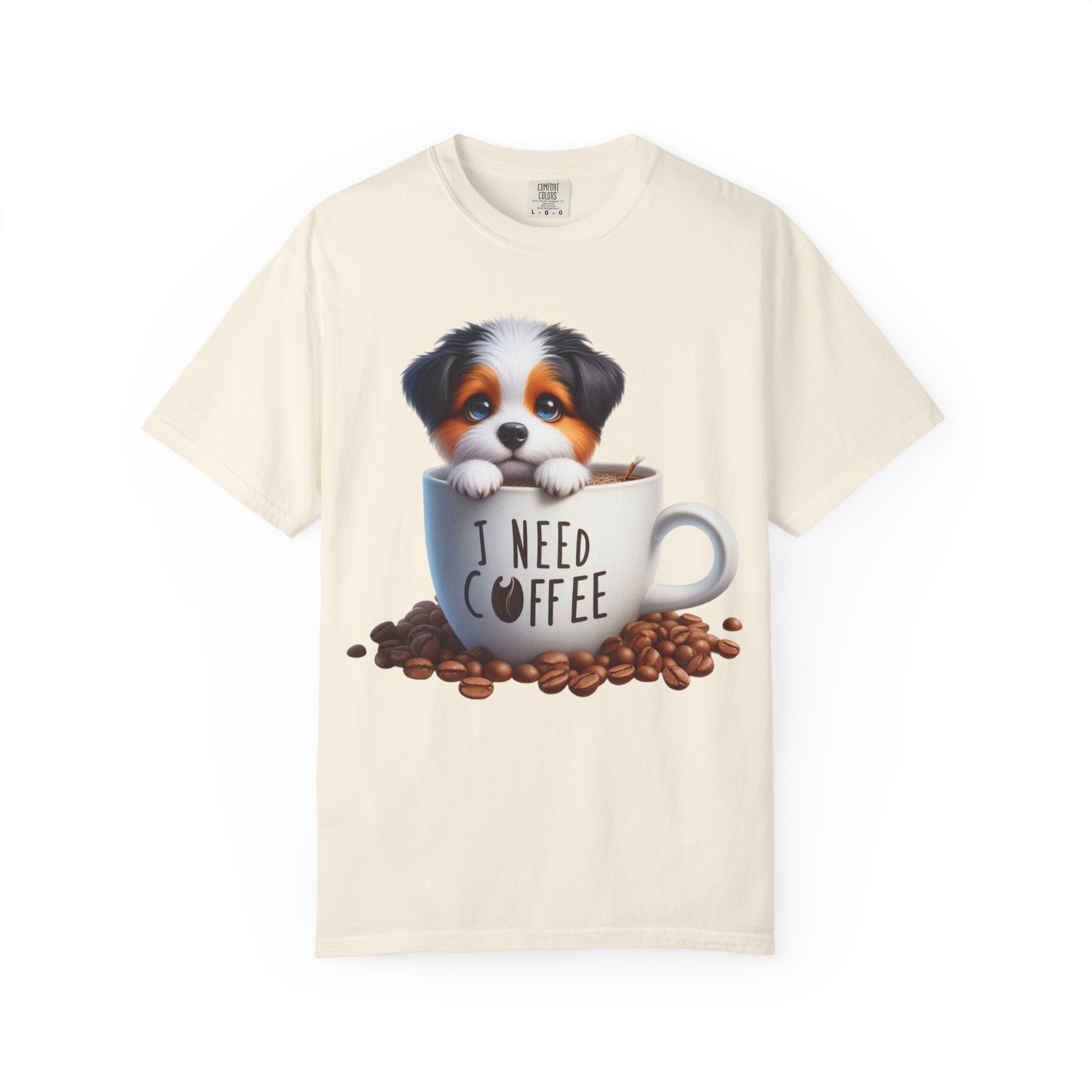 Powered by Coffee & Dog Hair Tee – Unisex Dog Lover Graphic T-Shirt