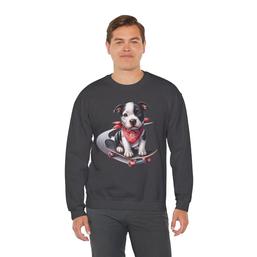 28 Sweatshirt - Skateboarding Puppy T-Shirt – Cute Dog Skater Design