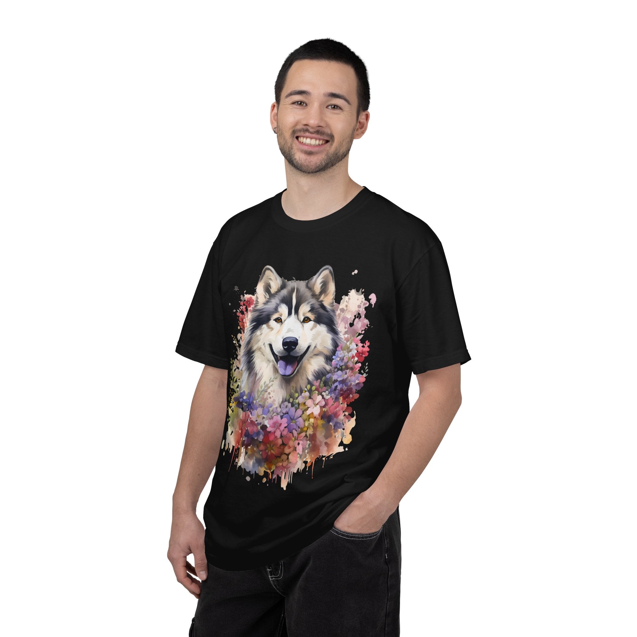 Blooming Loyalty Dog Tee – Unisex Dog Lover Graphic T-Shirt