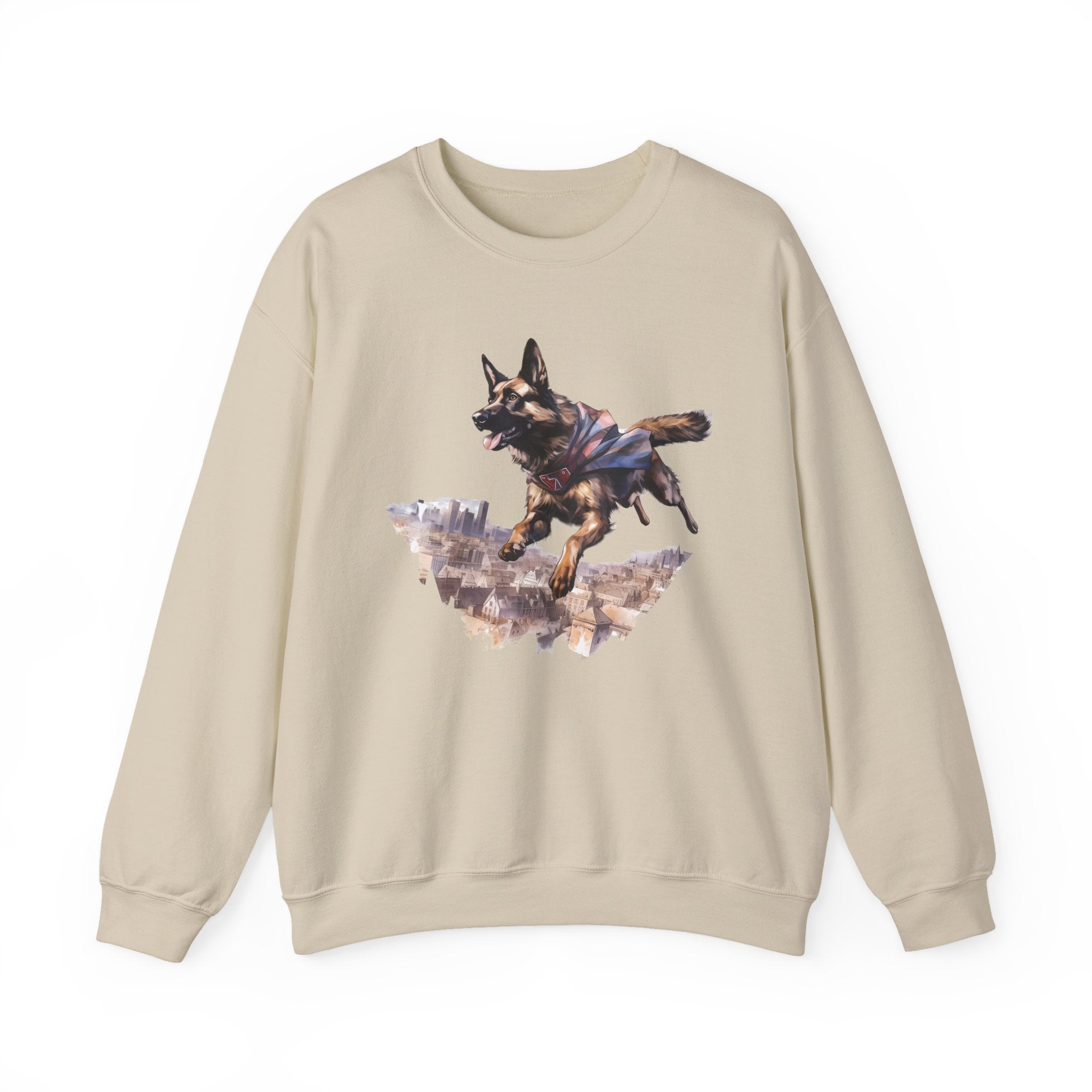 43 Sweatshirt - German Shepherd Hero Sweatshirt | Super Dog Crewneck | Working Dog Apparel | K9 Lover Gift | Wildsyde Apparel