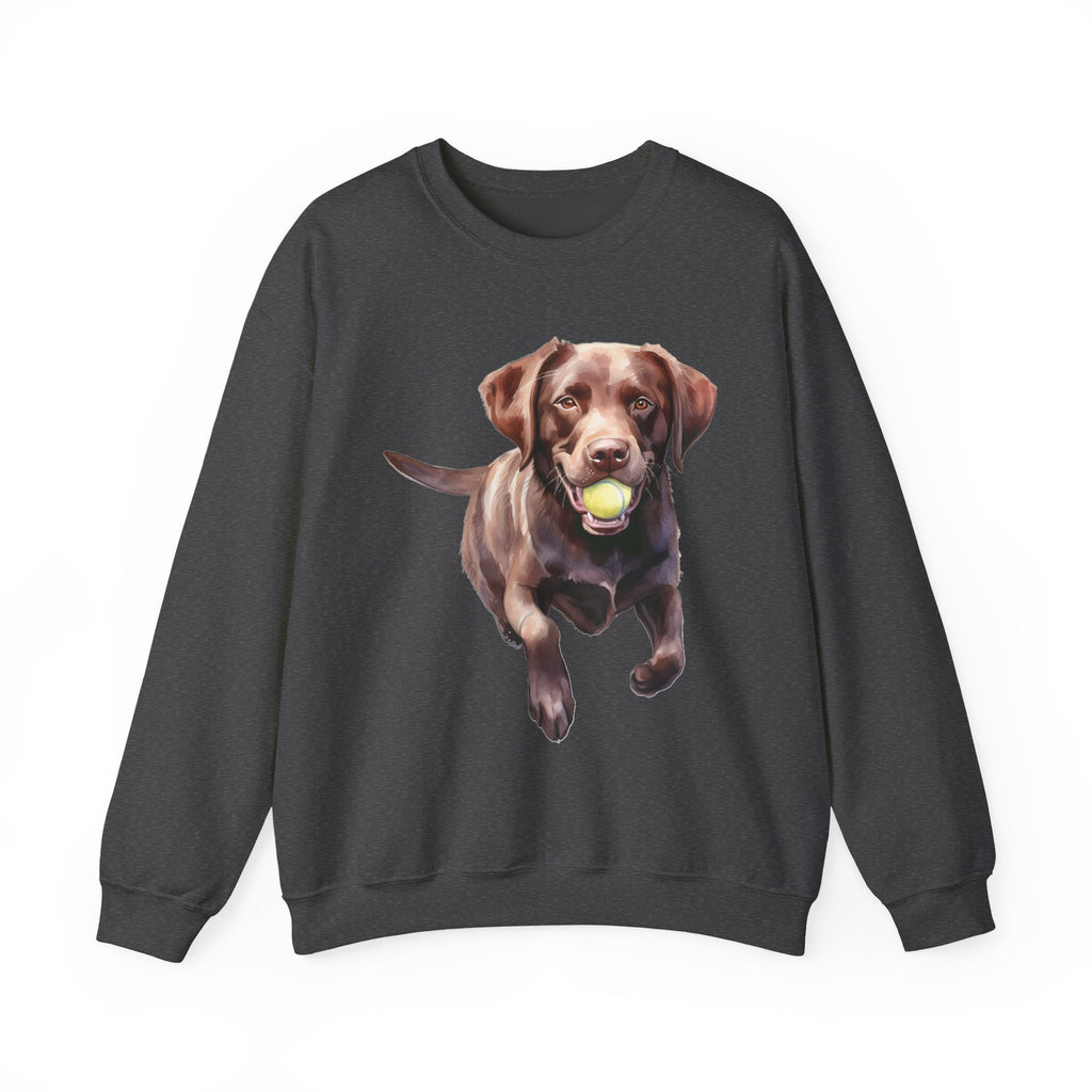 18 Sweatshirt - Chocolate Labrador Retriever Fetch Dog Sweatshirt
