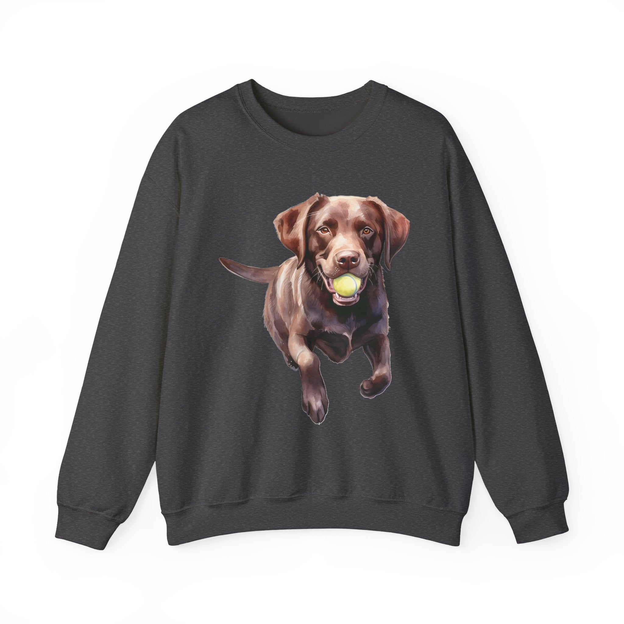 18 Sweatshirt - Chocolate Labrador Retriever Fetch Dog Sweatshirt