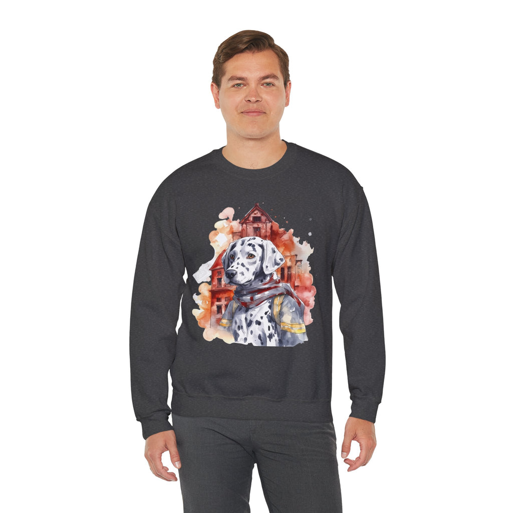 36 Sweatshirt - Dalmatian Firefighter Sweatshirt | Fire Dog Crewneck | Dalmatian Graphic Sweatshirt | Firefighter Gift | Wildsyde Apparel