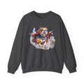 10 Sweatshirt - Superhero Bulldog Flying City Sweatshirt