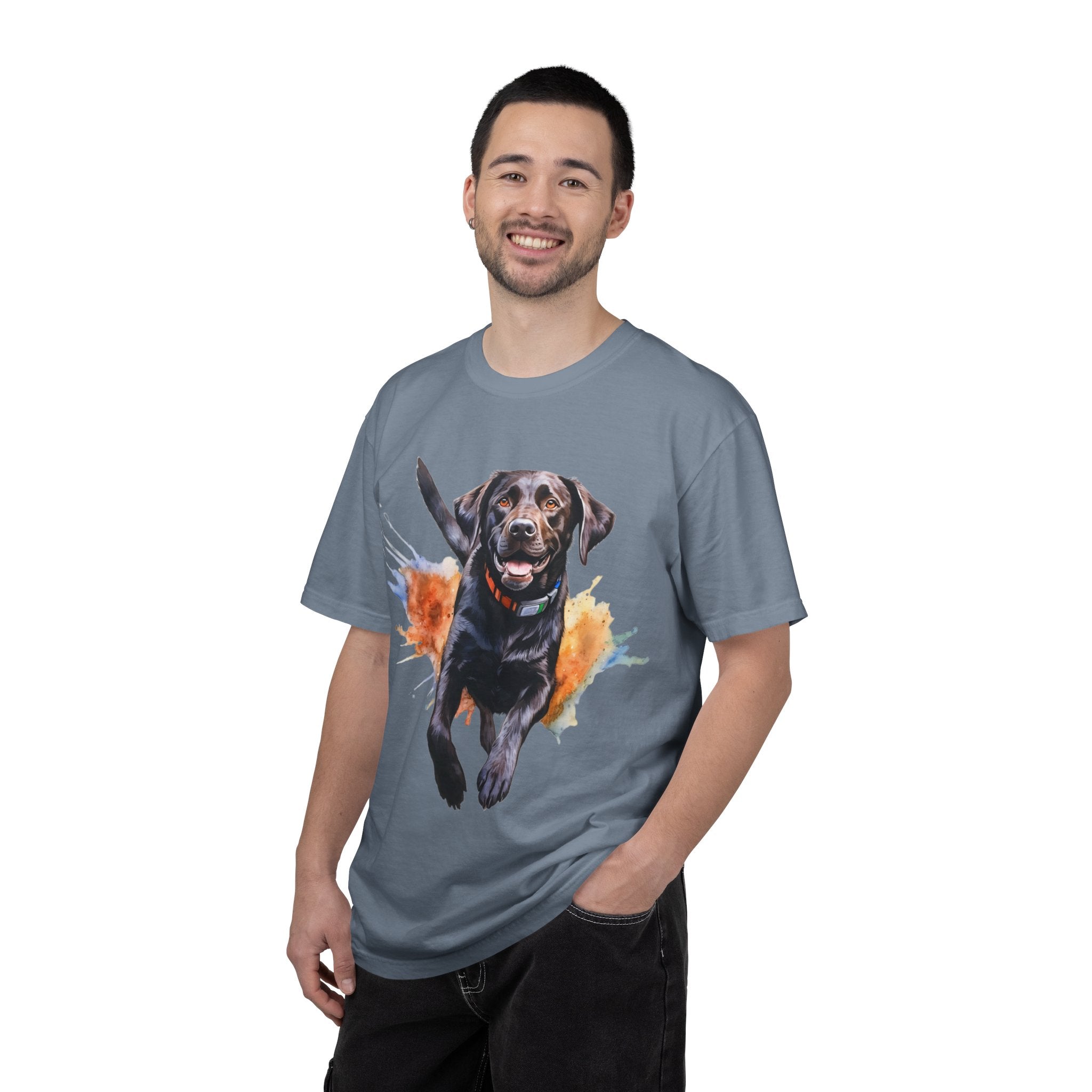 Happy Run Labrador Tee – Unisex Dog Lover Graphic T-Shirt
