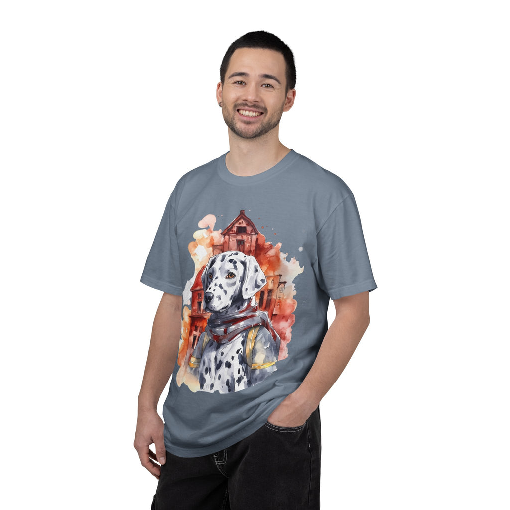 Firehouse Guardian Dalmatian Tee – Unisex Hero Dog Graphic T-Shirt