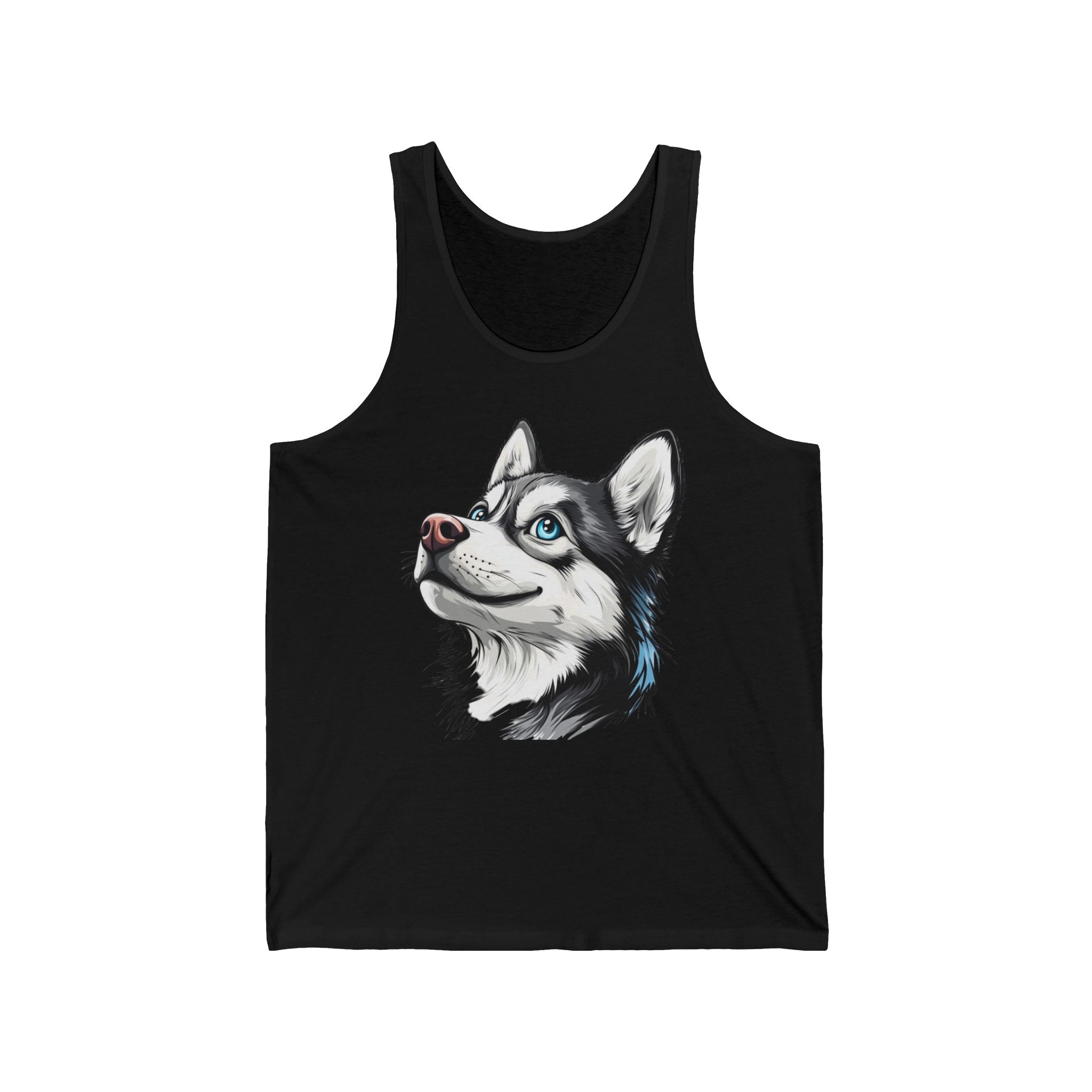 27 Tank - Siberian Husky Portrait | Blue-Eyed Husky Dog Tank Top