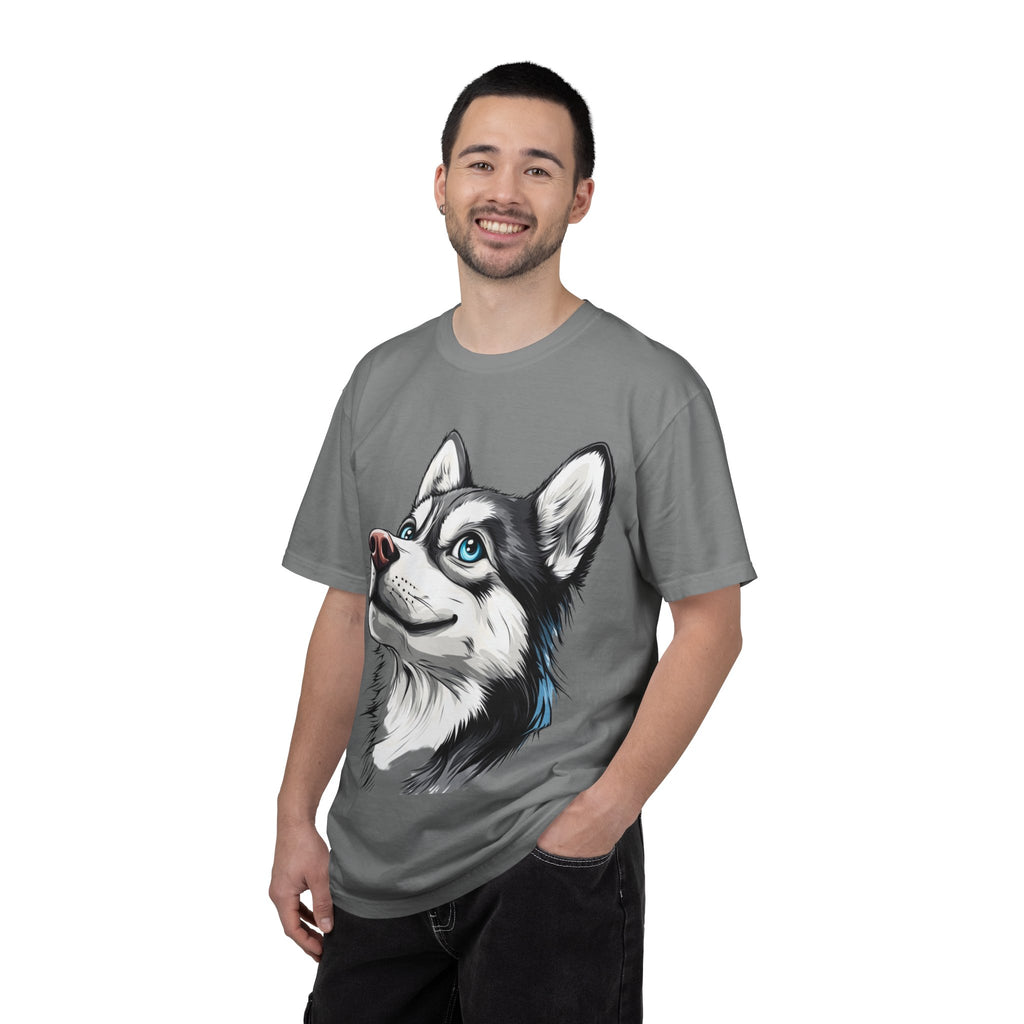 27 Tee - Arctic Gaze Husky Portrait Tee – Unisex Dog Lover Graphic T-Shirt