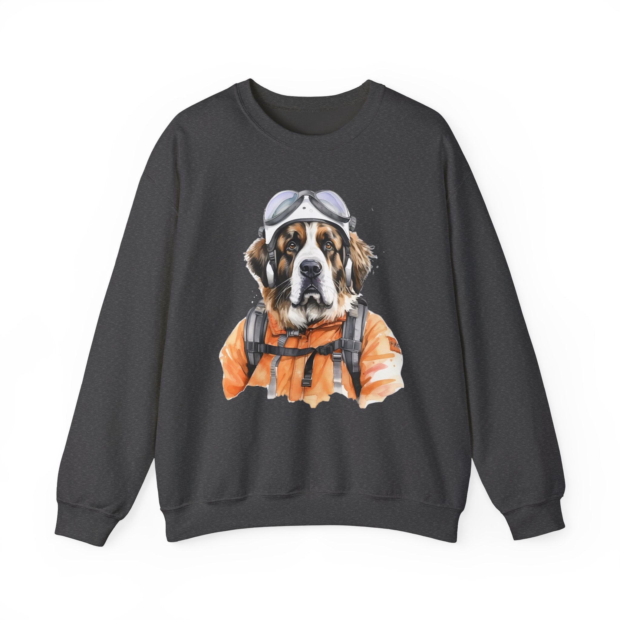 12 Sweatshirt - Saint Bernard Rescue Dog Pilot Sweatshirt