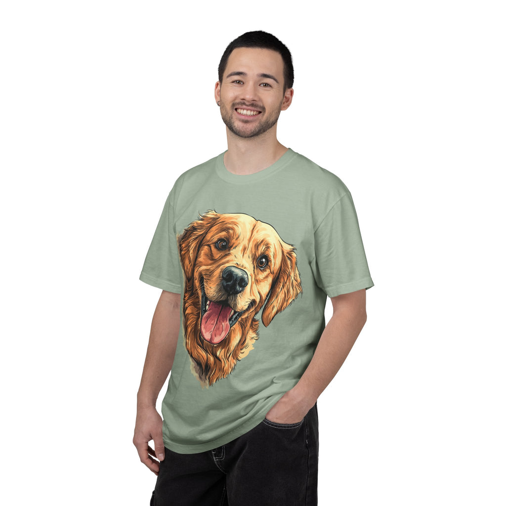 Golden Joy Retriever Portrait Tee – Unisex Dog Lover Graphic T-Shirt