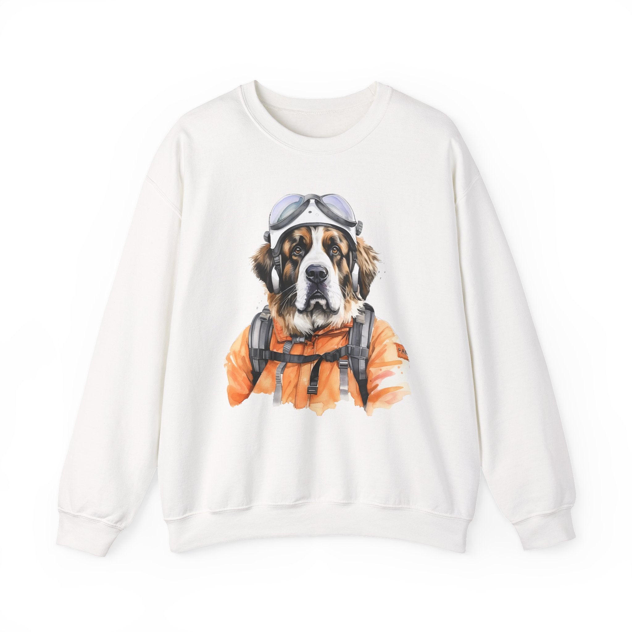 12 Sweatshirt - Saint Bernard Rescue Dog Pilot Sweatshirt