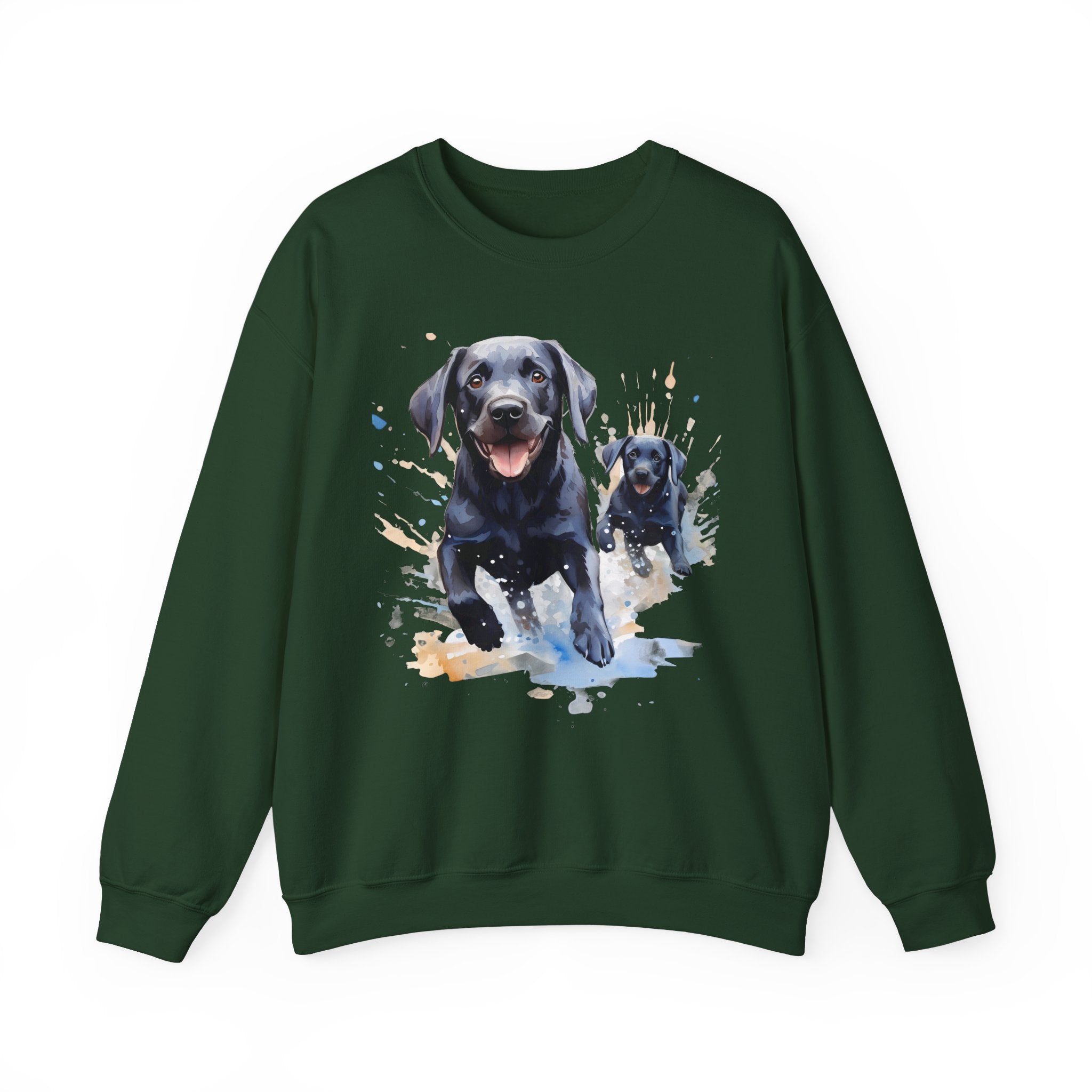 2 Sweatshirt - Black Labrador Retriever Puppy & Dog Sweatshirt
