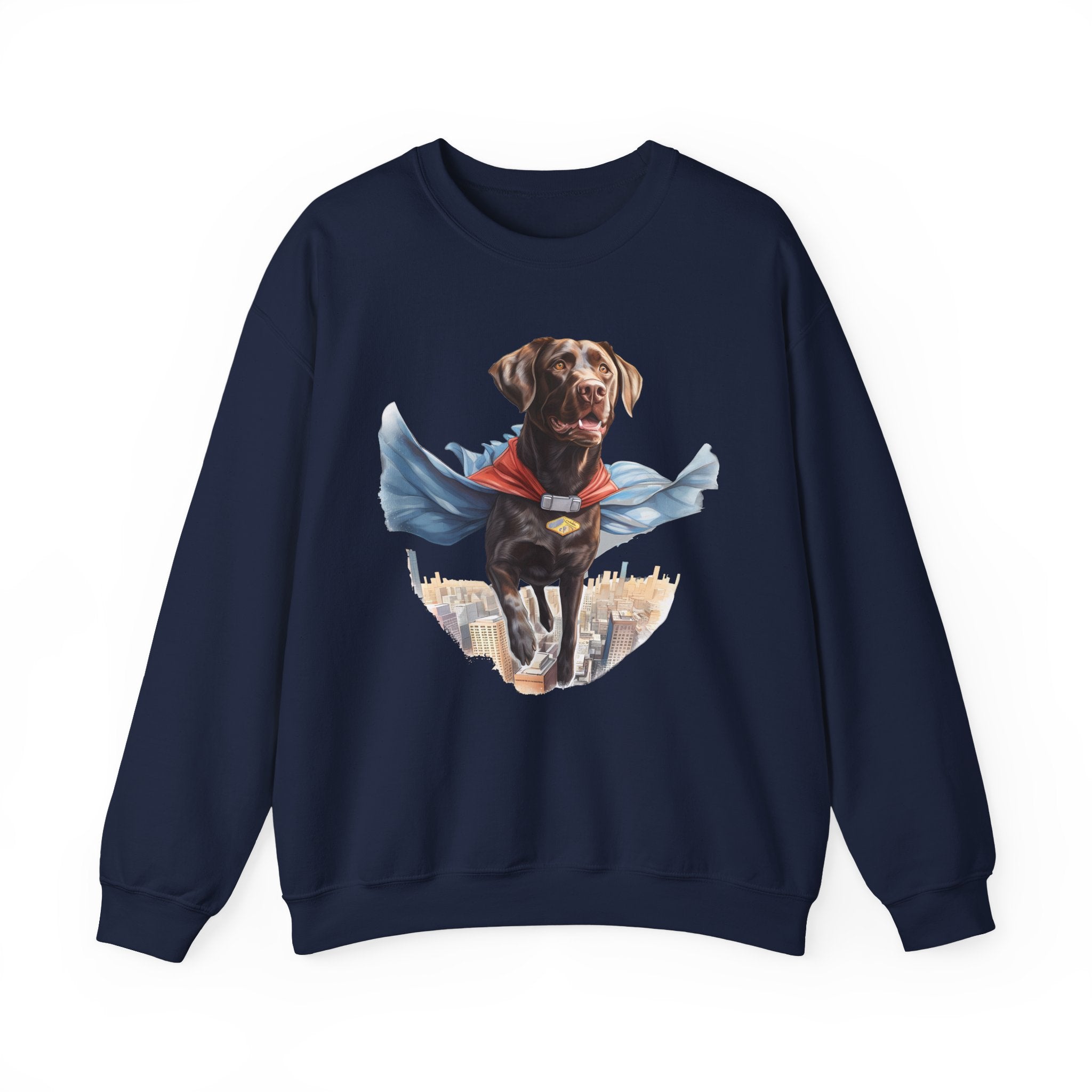 13 Sweatshirt - Superhero Chocolate Labrador City Hero Sweatshirt