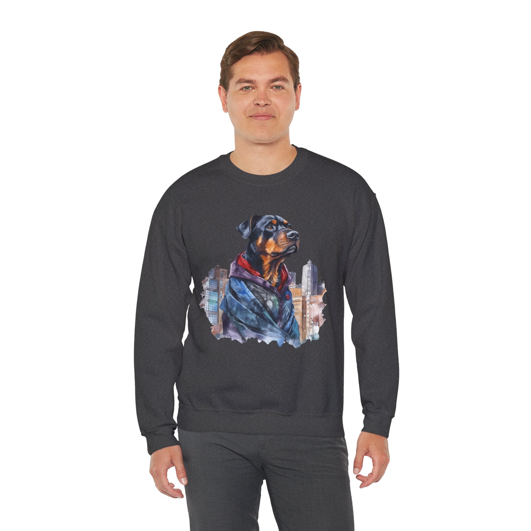 45 Sweatshirt - Rottweiler Streetwear Sweatshirt | Urban Rottie Crewneck | Cool Dog Apparel | Rottweiler Lover Gift | Wildsyde Apparel