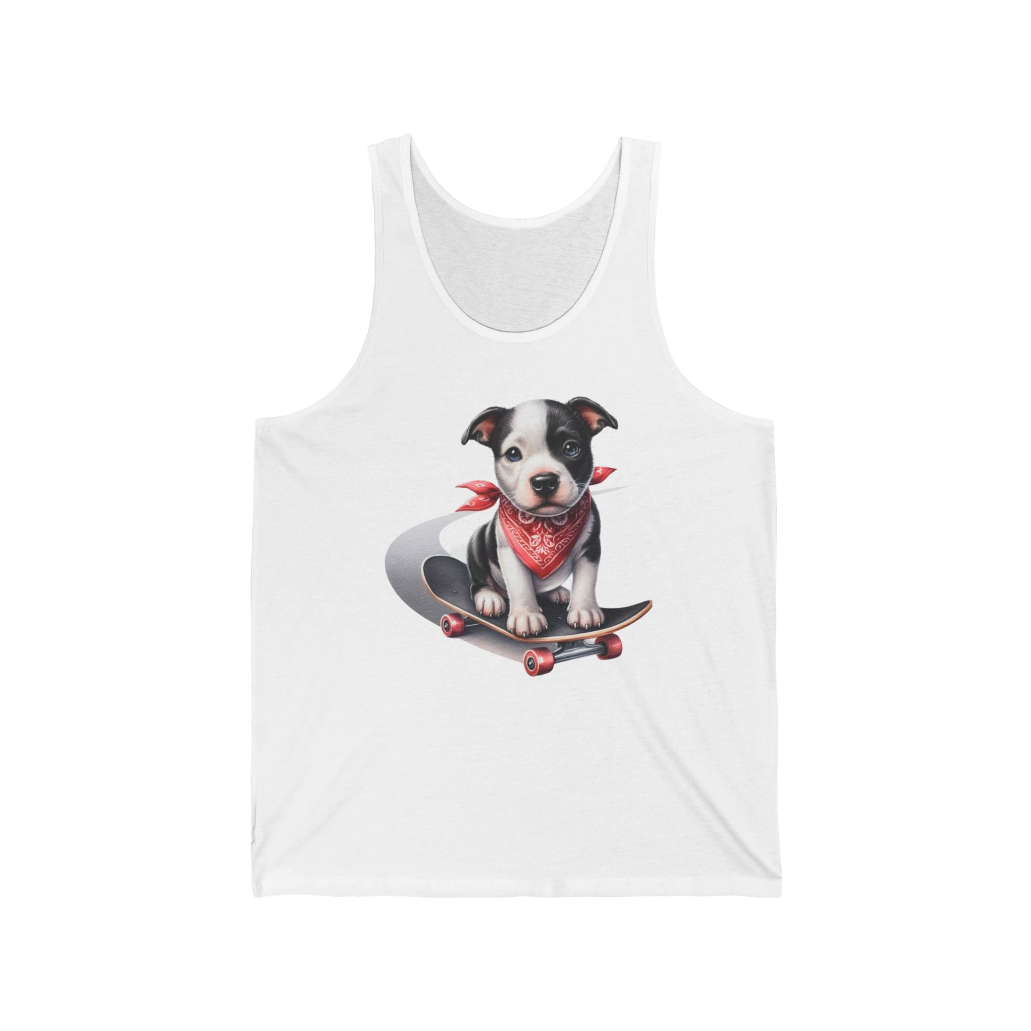28 Tank - Skateboarding Puppy | Cute Dog Skater Tank Top