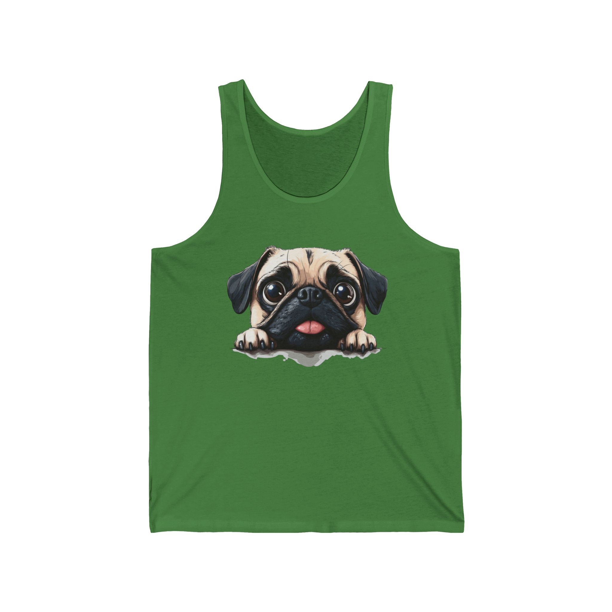 25 Tank - Funny Pug Peek | Cute Pug Dog Tank Top