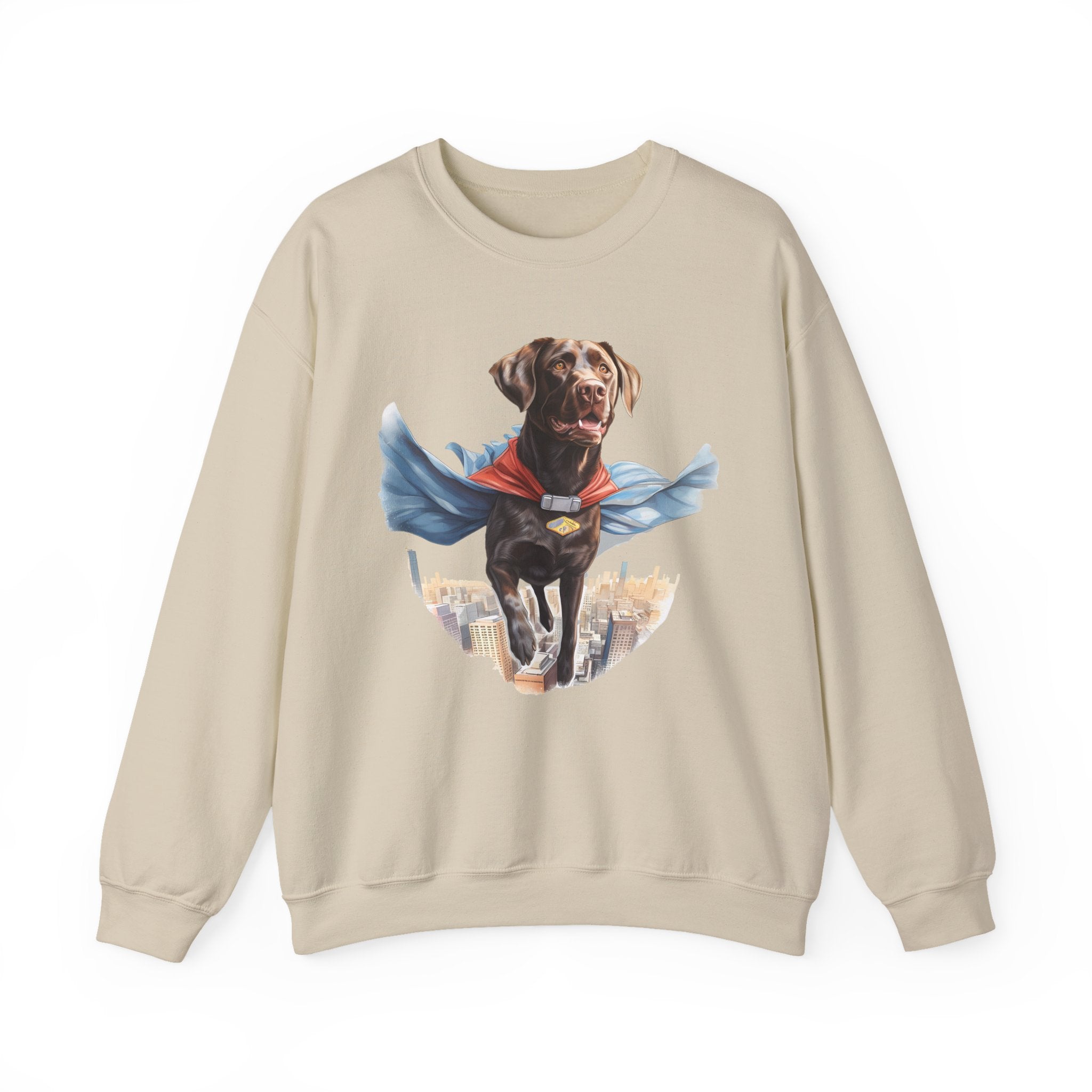 13 Sweatshirt - Superhero Chocolate Labrador City Hero Sweatshirt