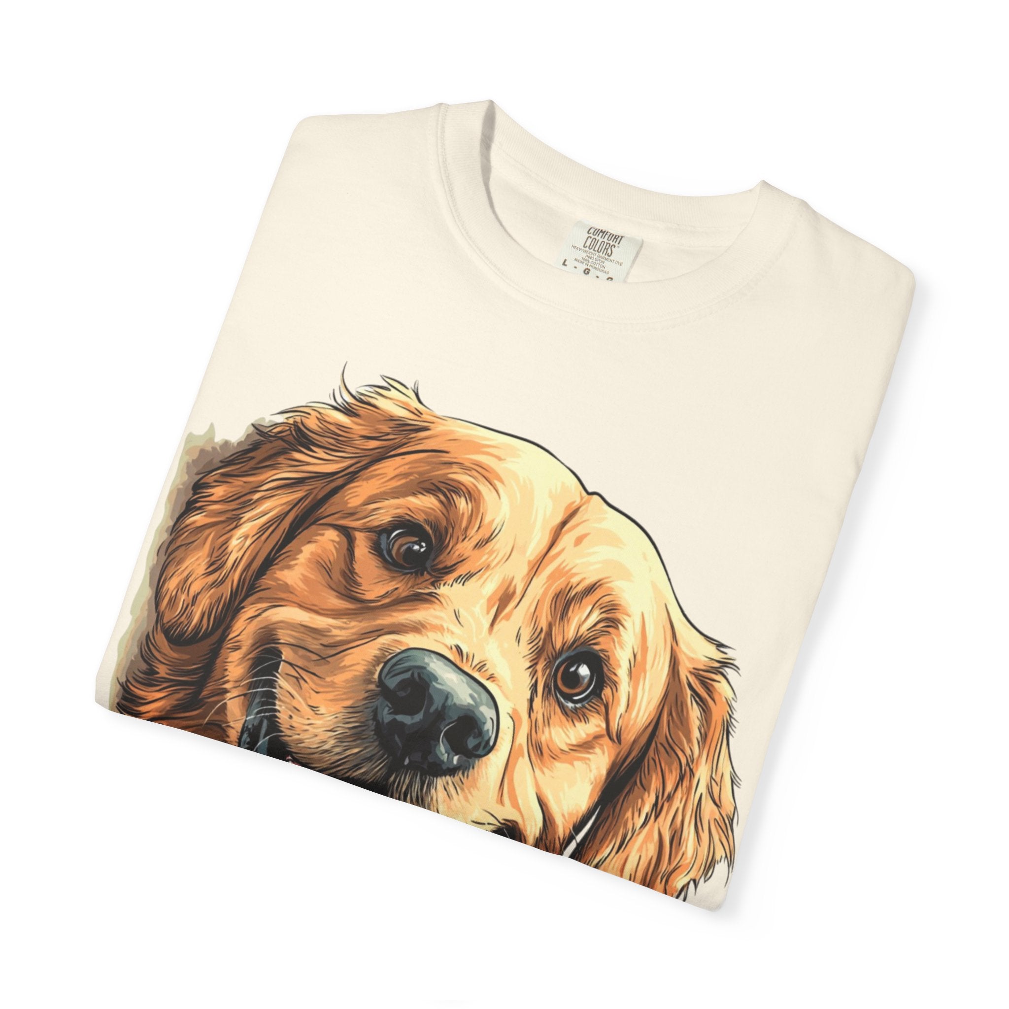Golden Joy Retriever Portrait Tee – Unisex Dog Lover Graphic T-Shirt