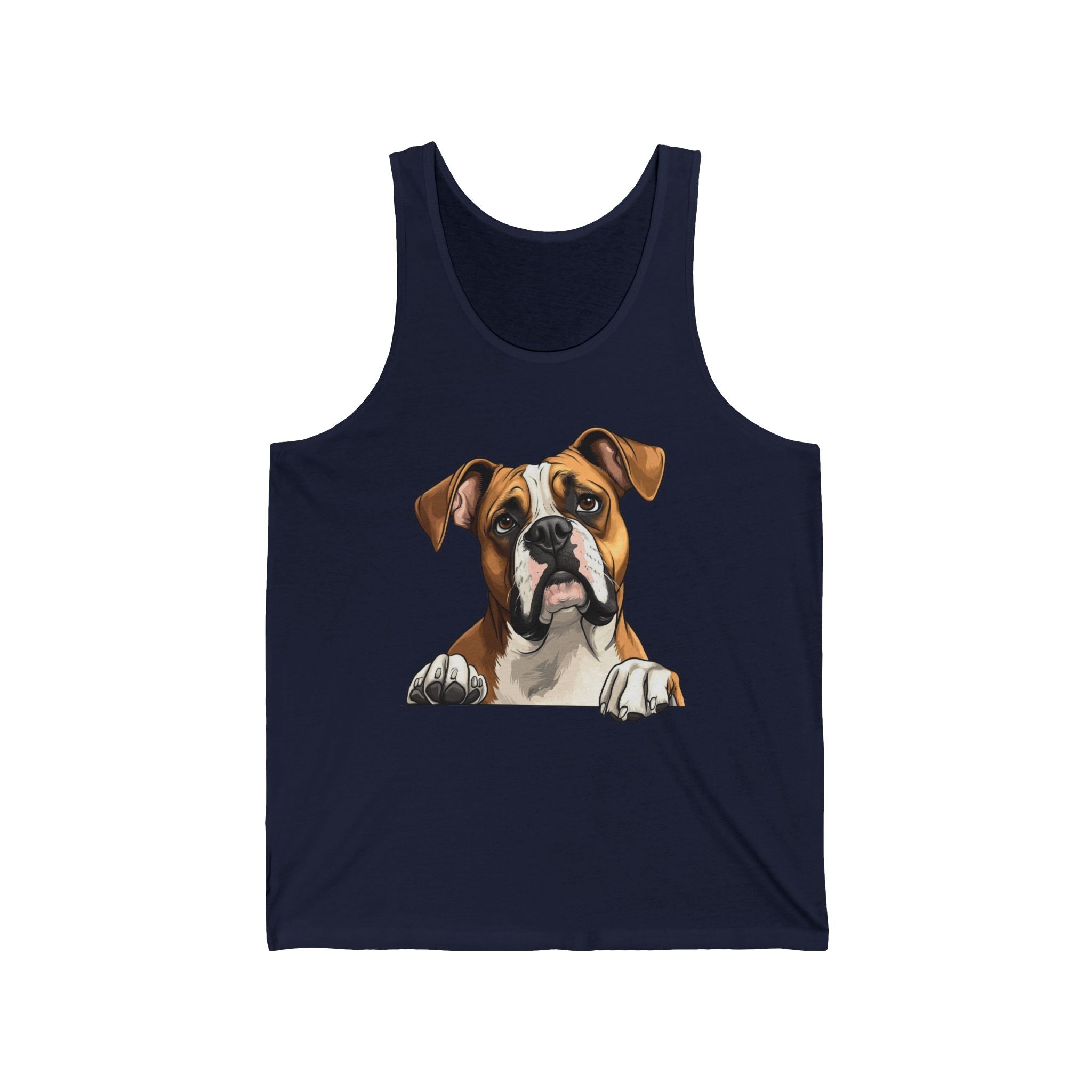 32 Tank - Curious Boxer Peek | Wildsyde Dog Tank Top