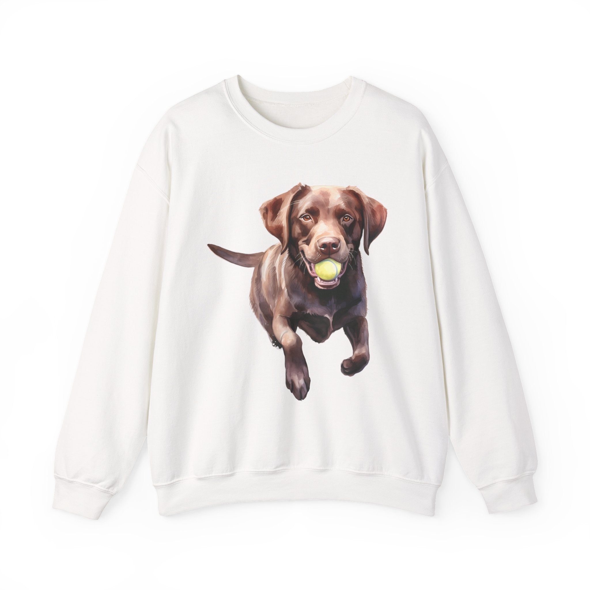 18 Sweatshirt - Chocolate Labrador Retriever Fetch Dog Sweatshirt
