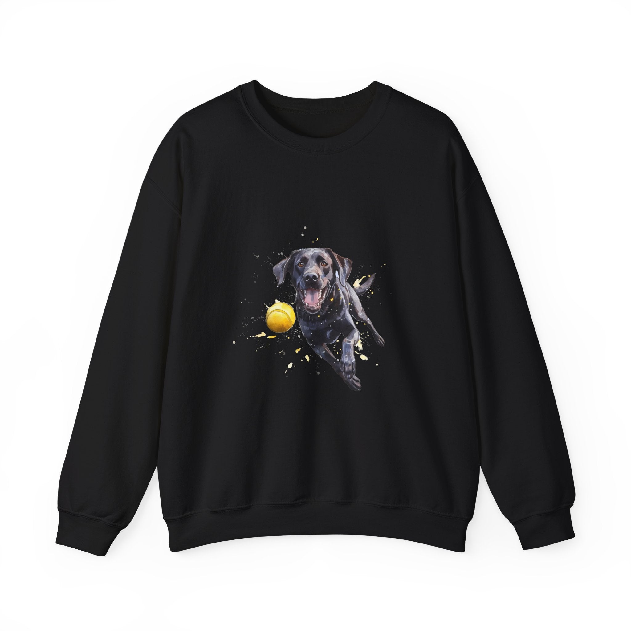 1 Sweatshirt - Black Labrador Retriever Fetch Dog Sweatshirt