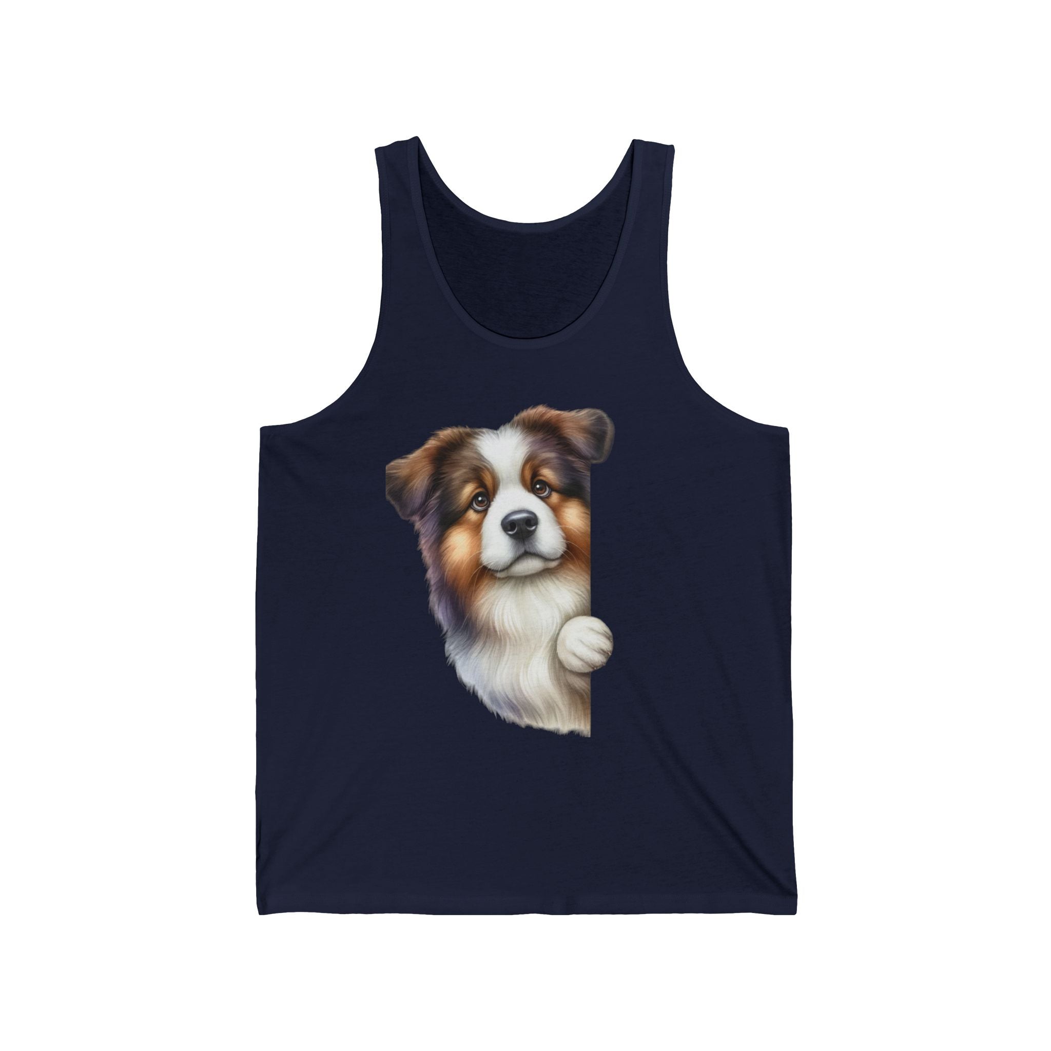29 Tank - Australian Shepherd Peek | Cute Aussie Dog Tank Top