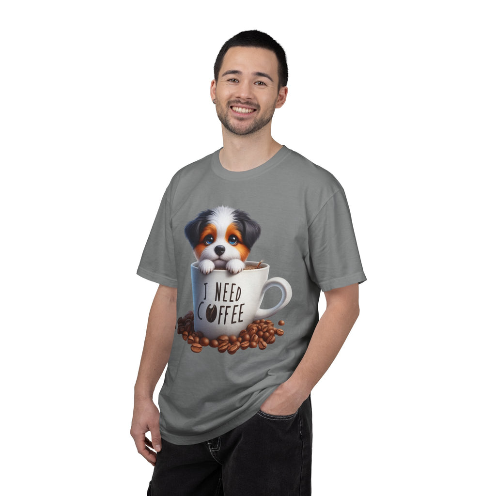 23 Tee - Powered by Coffee & Dog Hair Tee – Unisex Dog Lover Graphic T-Shirt