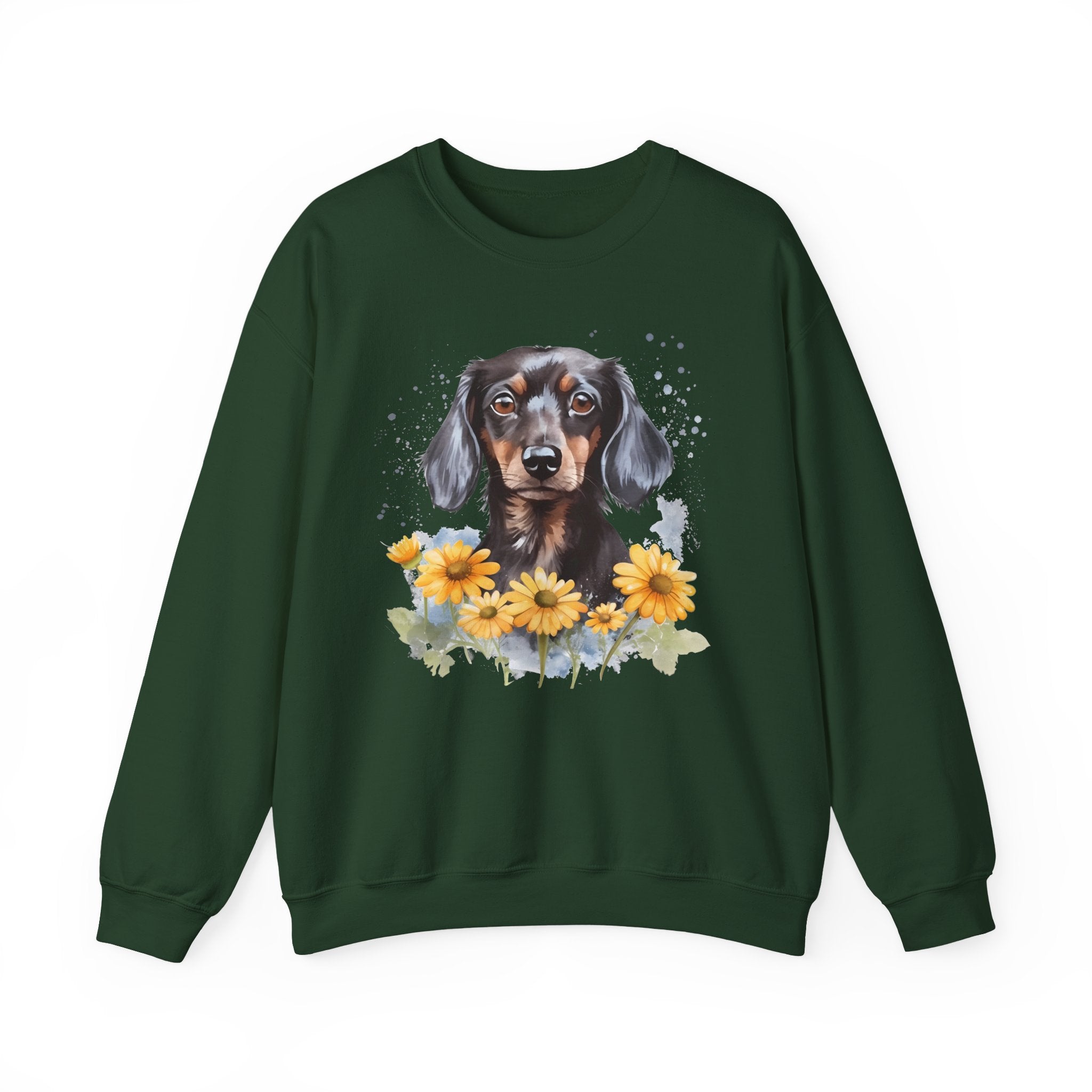 38 Sweatshirt - Dachshund Floral Sweatshirt | Wiener Dog Crewneck | Doxie Graphic Sweatshirt | Cute Dog Lover Gift | Wildsyde Apparel