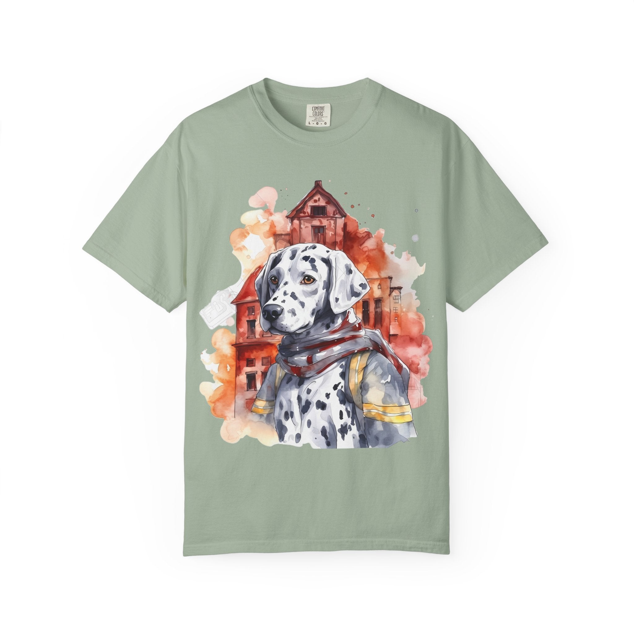 Firehouse Guardian Dalmatian Tee – Unisex Hero Dog Graphic T-Shirt
