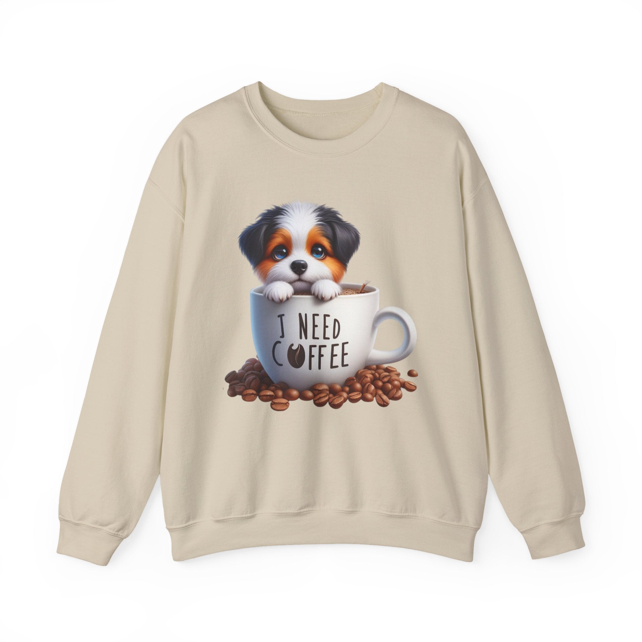 23 Sweatshirt - Cute Puppy Coffee Lover T-Shirt – I Need Coffee Dog Design