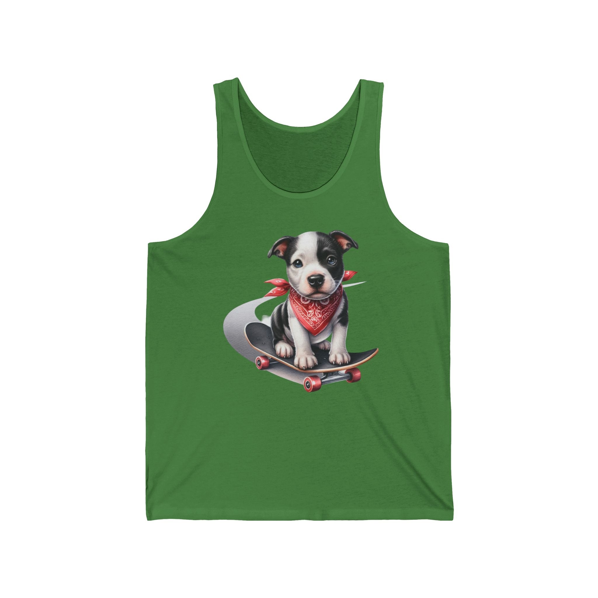 28 Tank - Skateboarding Puppy | Cute Dog Skater Tank Top