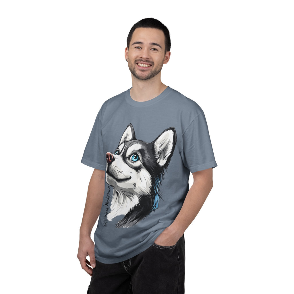 27 Tee - Arctic Gaze Husky Portrait Tee – Unisex Dog Lover Graphic T-Shirt