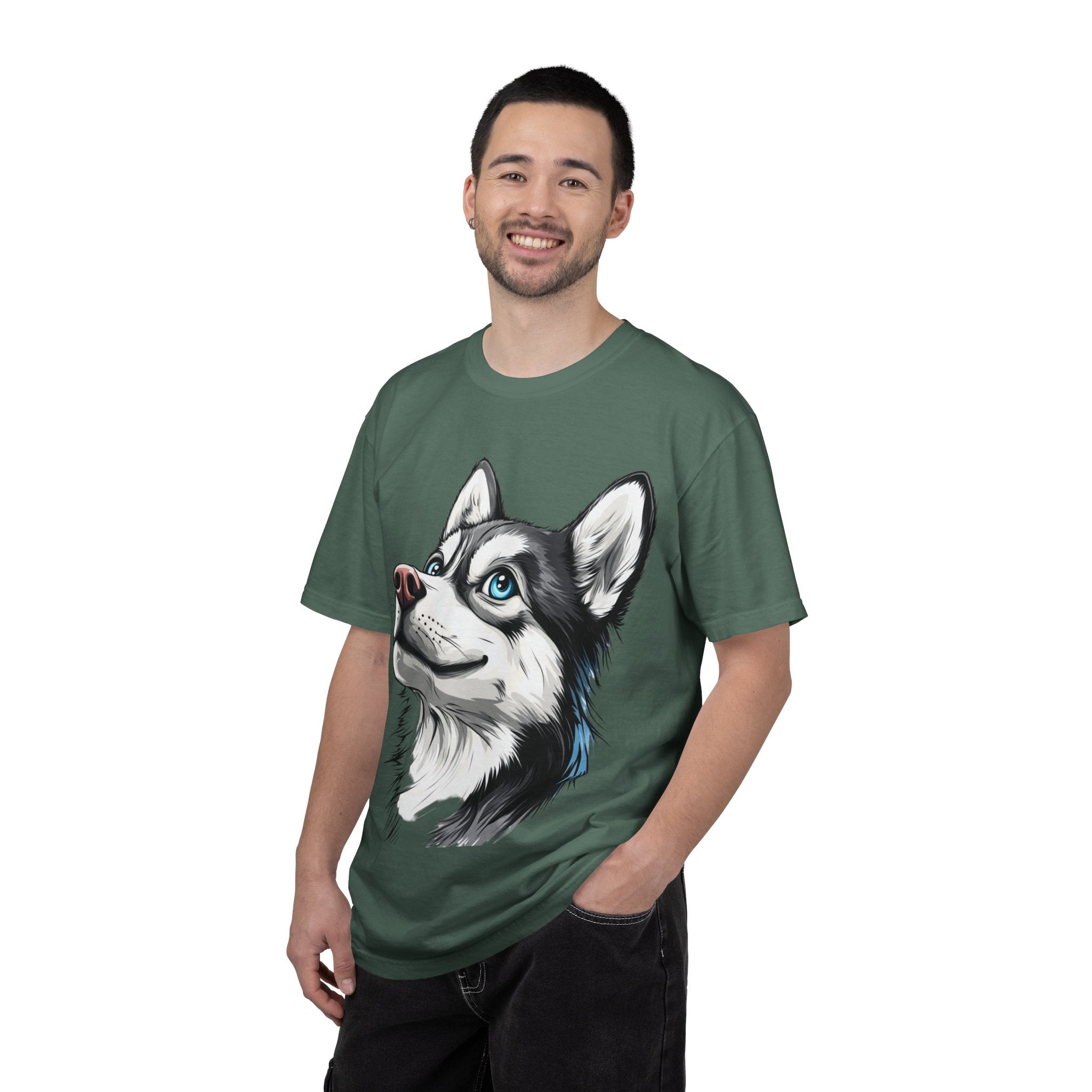 27 Tee - Arctic Gaze Husky Portrait Tee – Unisex Dog Lover Graphic T-Shirt