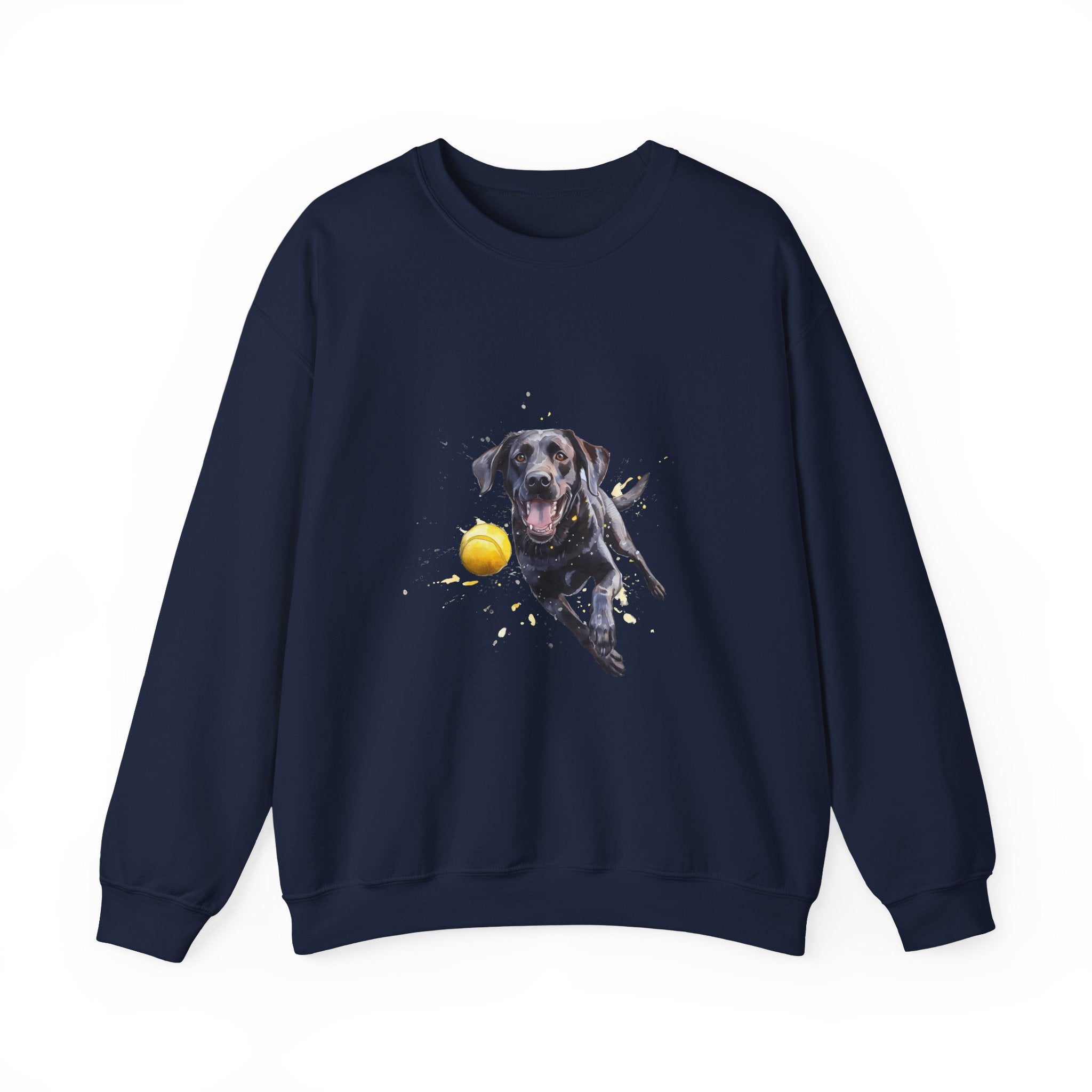 1 Sweatshirt - Black Labrador Retriever Fetch Dog Sweatshirt