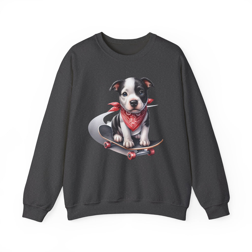 28 Sweatshirt - Skateboarding Puppy T-Shirt – Cute Dog Skater Design